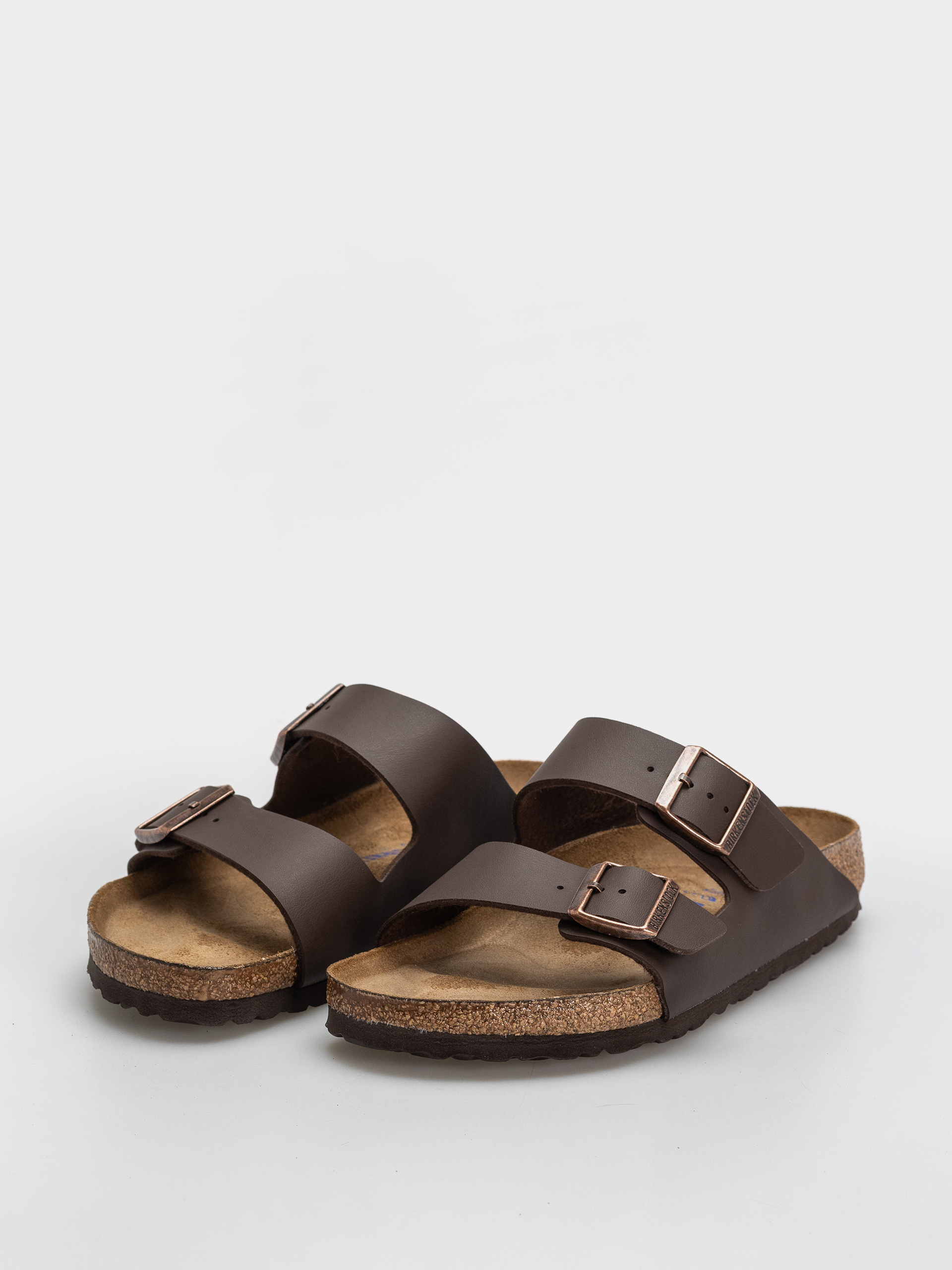 Klapki Birkenstock Arizona Soft Footbed Birko Flor Regular (dark brown)