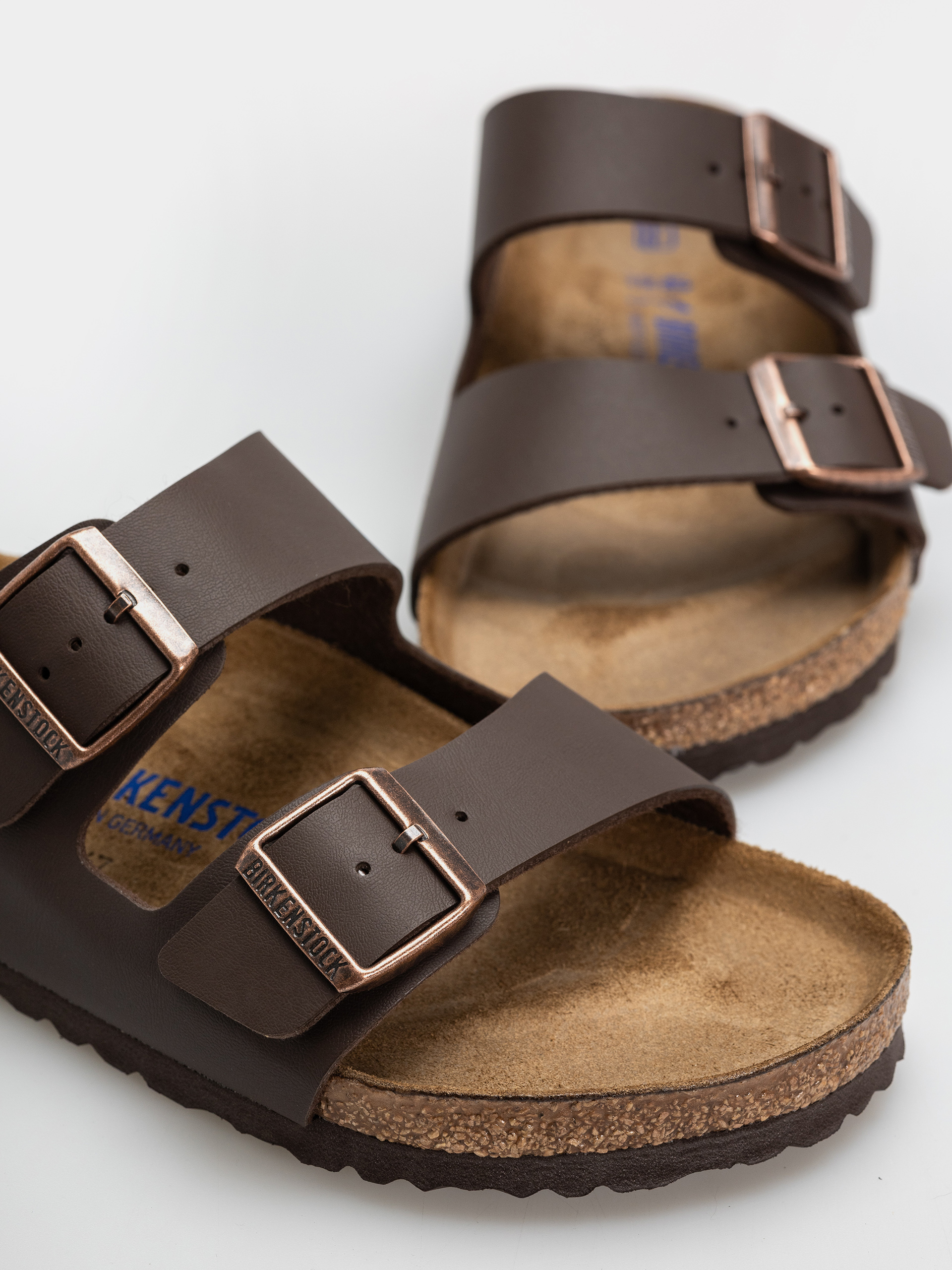 Klapki Birkenstock Arizona Soft Footbed Birko Flor Regular (dark brown)