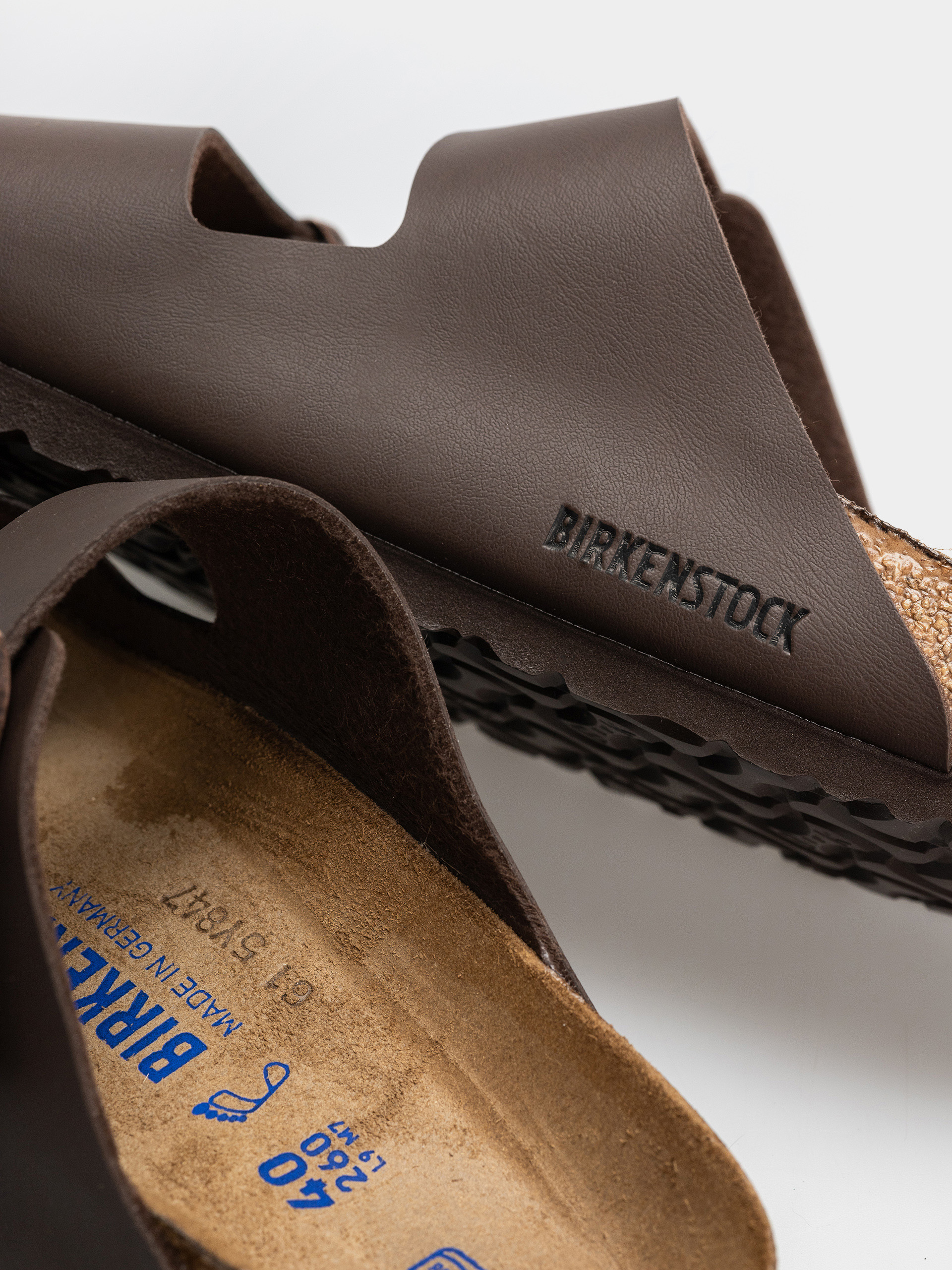 Klapki Birkenstock Arizona Soft Footbed Birko Flor Regular (dark brown)