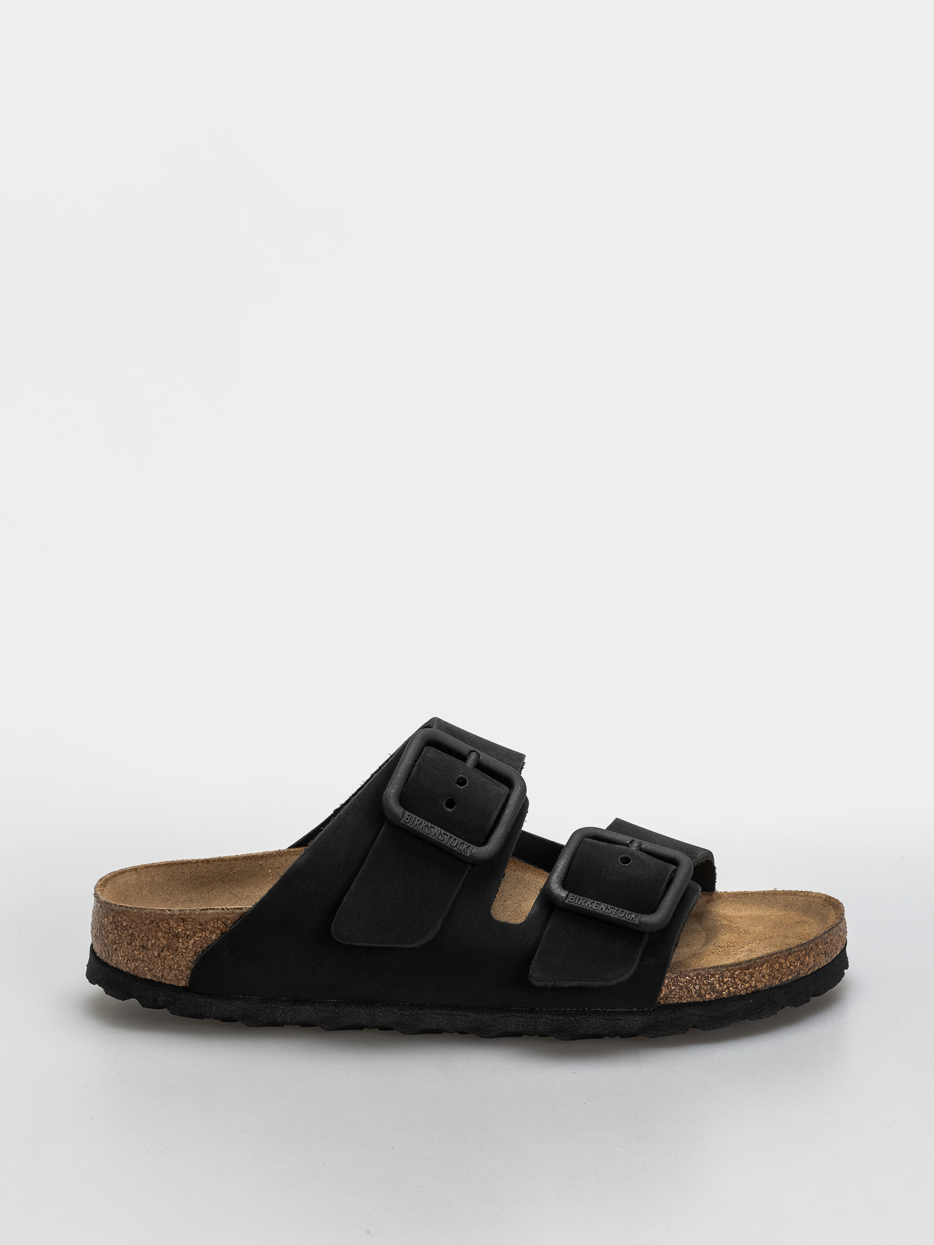 Klapki Birkenstock Arizona Wire Buckle Nubuck Leather Narrow (black)