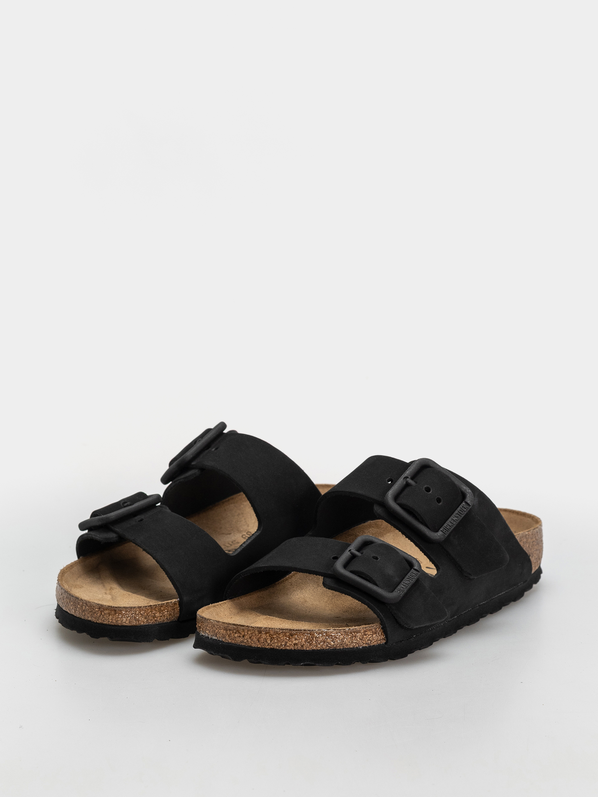 Klapki Birkenstock Arizona Wire Buckle Nubuck Leather Narrow (black)
