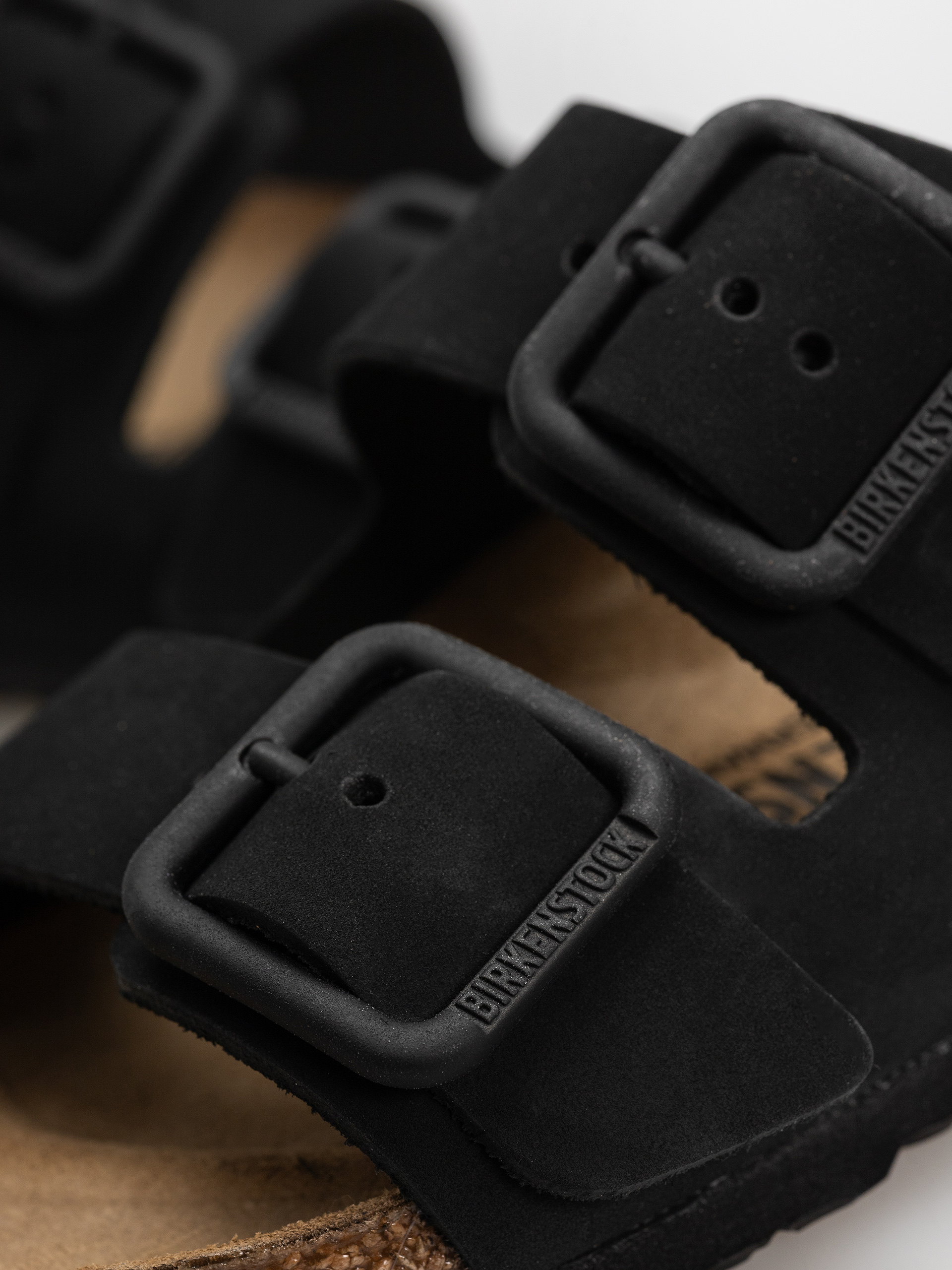 Klapki Birkenstock Arizona Wire Buckle Nubuck Leather Narrow (black)