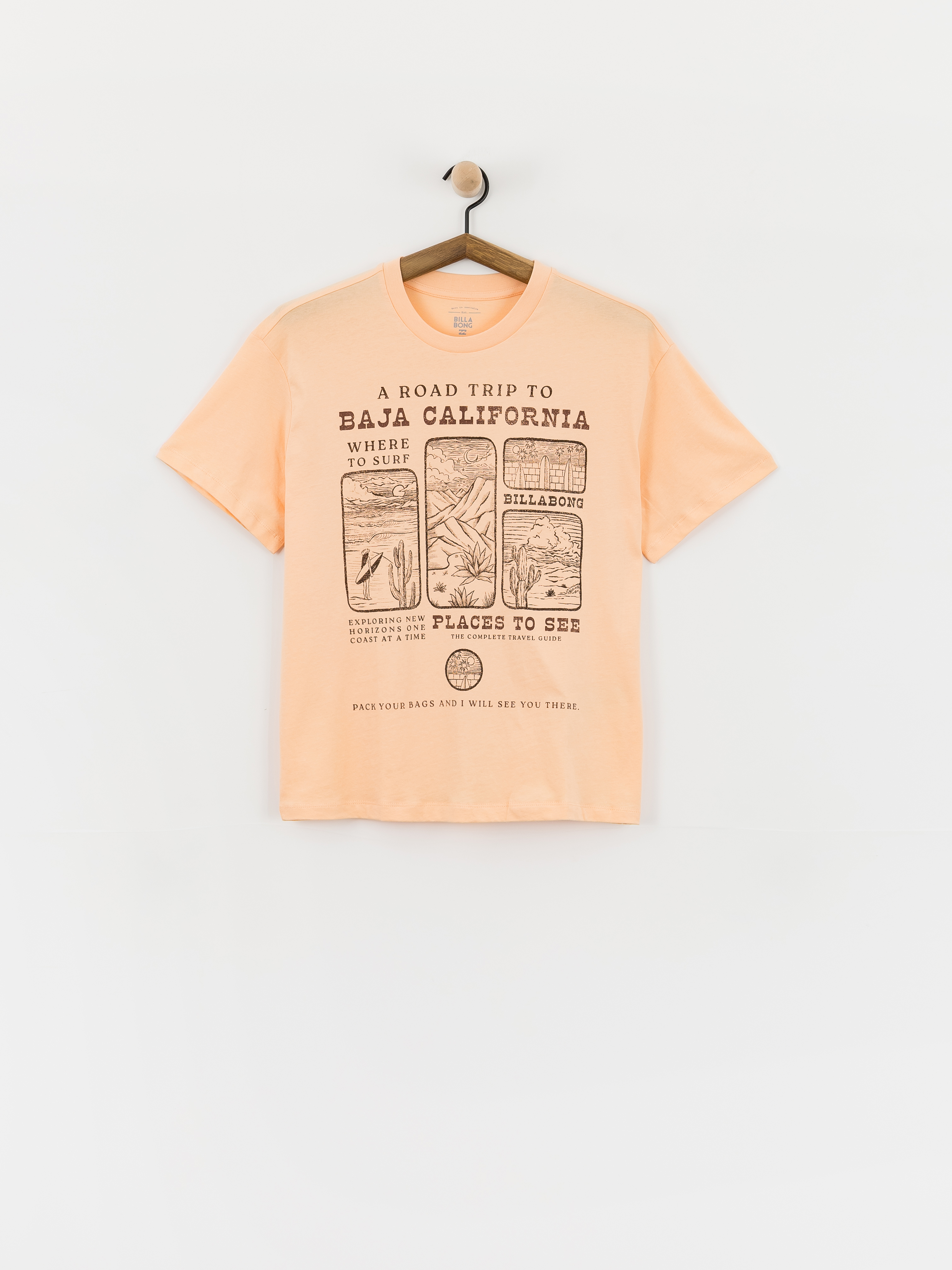 T-shirt Billabong Flying To The Moon Wmn (soft peach)