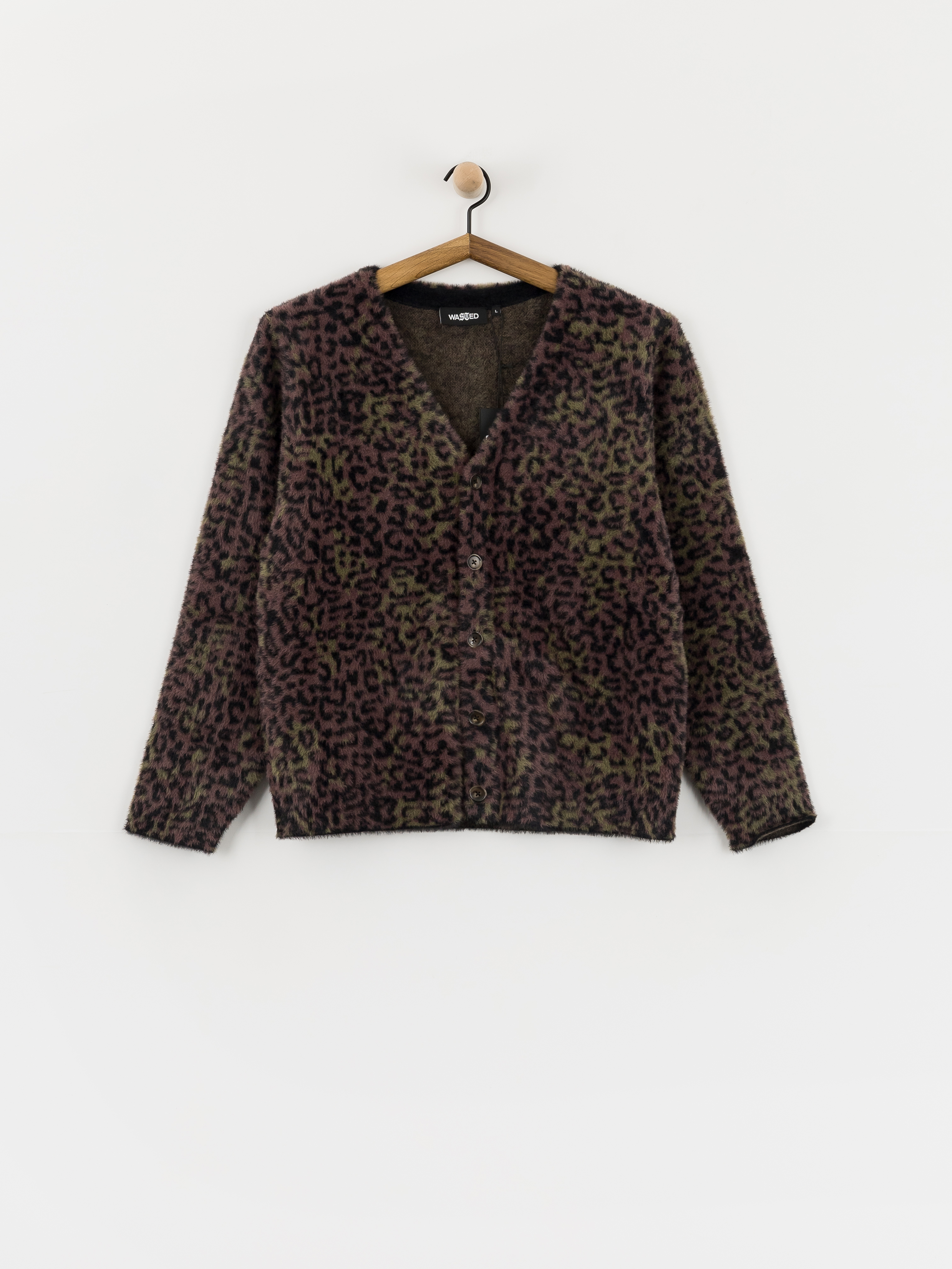 Bluza Wasted Paris Cheetah Cardigan (fudge burgundy camo)