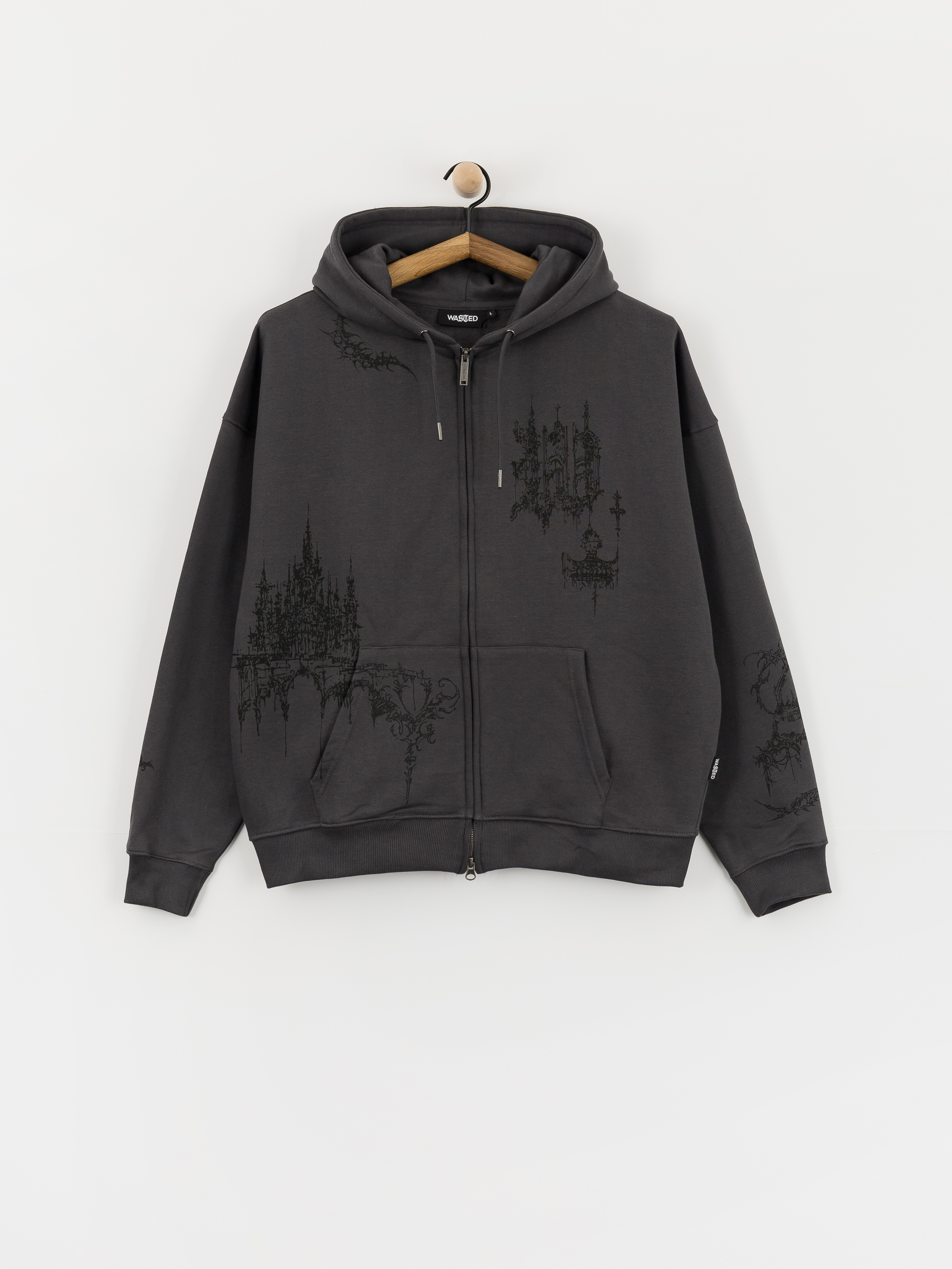 Bluza z kapturem Wasted Paris Stronghold Boxy ZHD (old black)