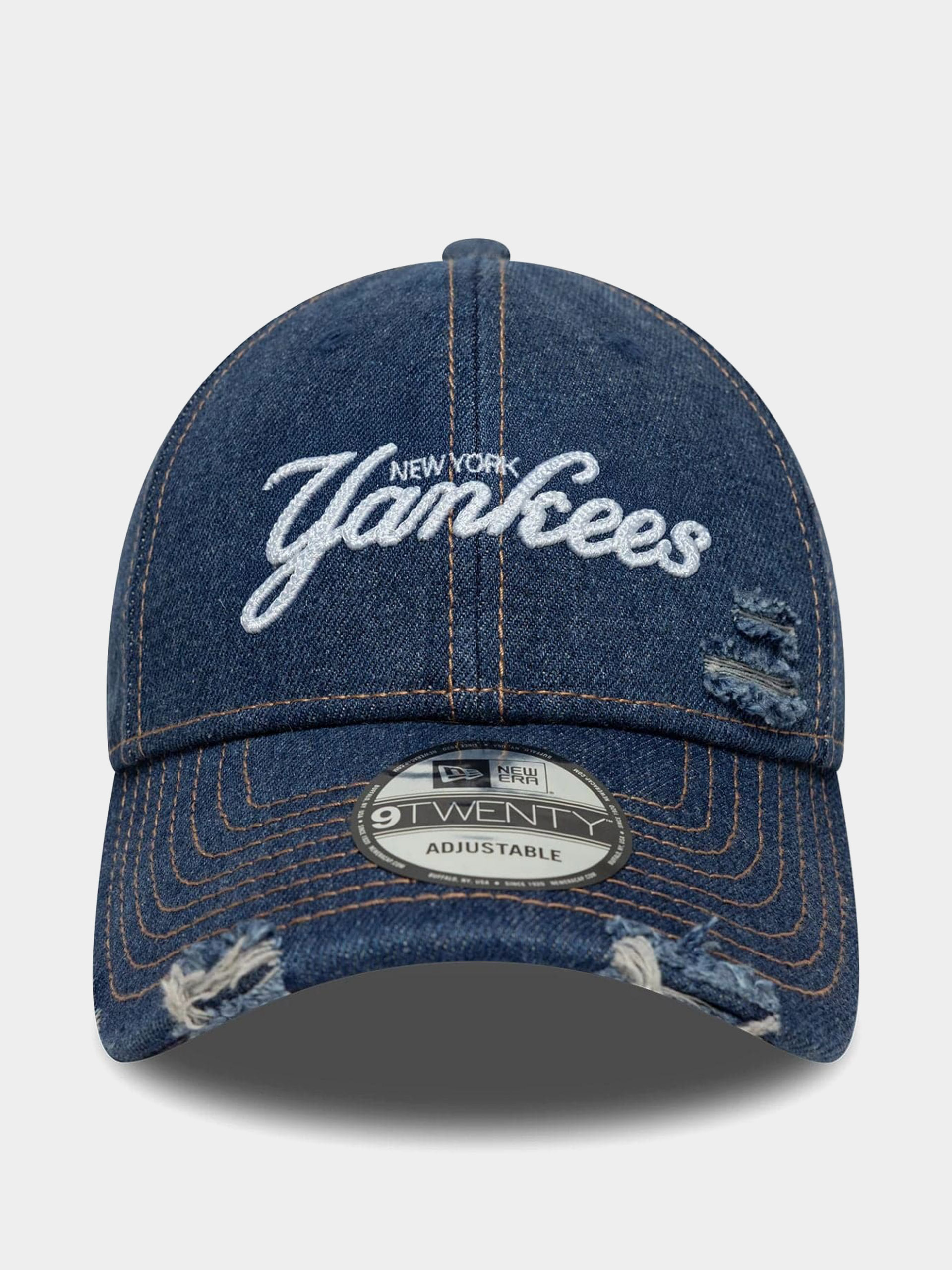 Czapka z daszkiem New Era Denim Distress 9Twenty New York Yankees (navy)