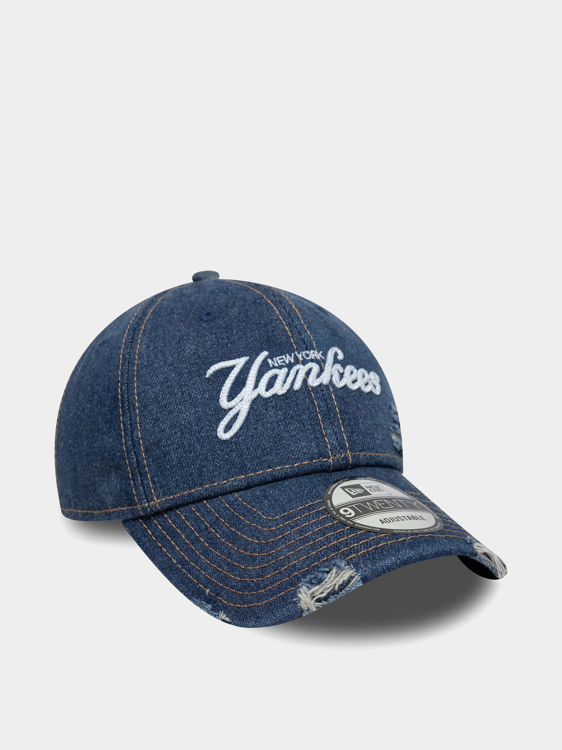 Czapka z daszkiem New Era Denim Distress 9Twenty New York Yankees