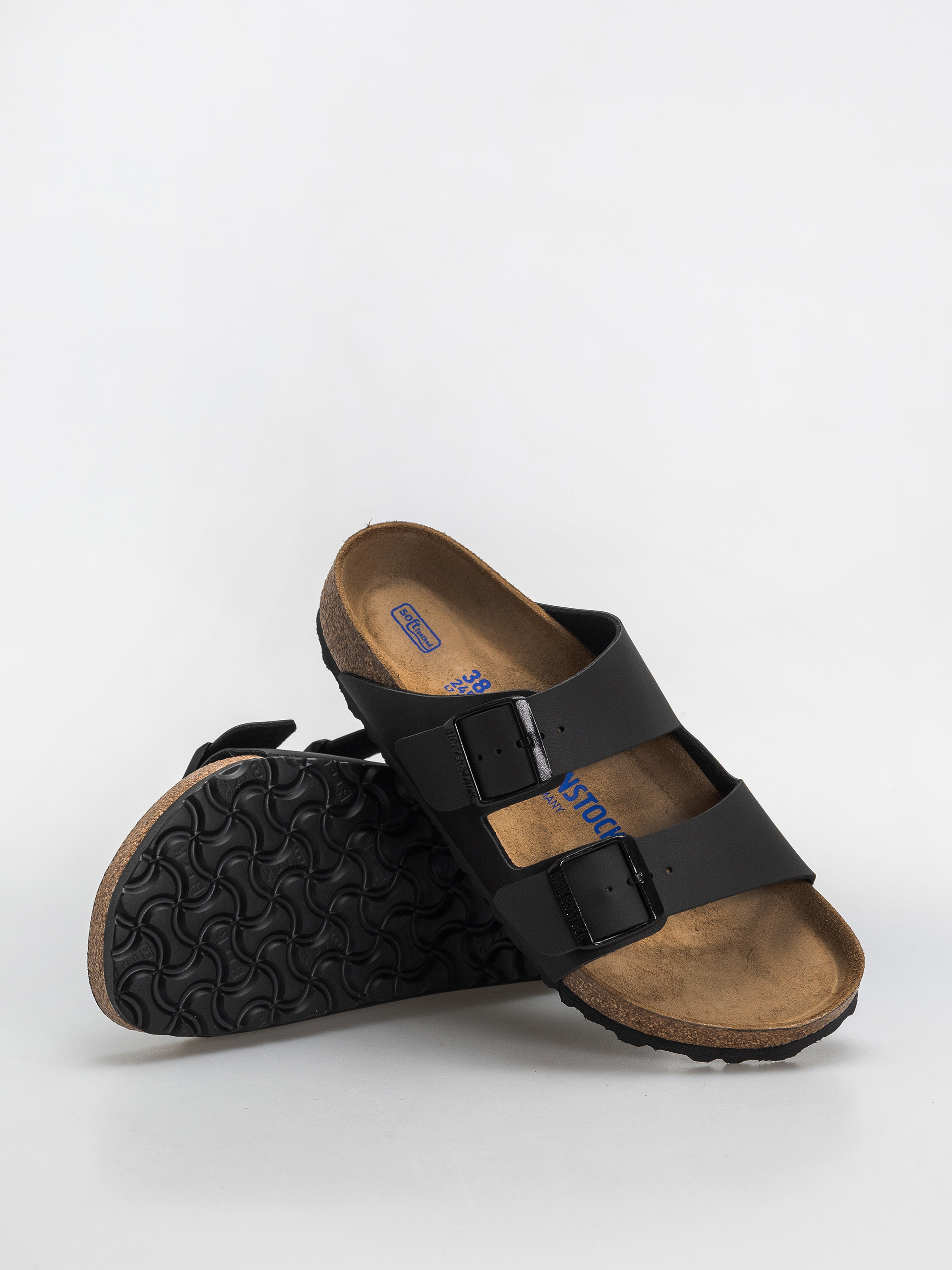 Klapki Birkenstock Arizona Soft Footbed Birko Flor Regular (black)