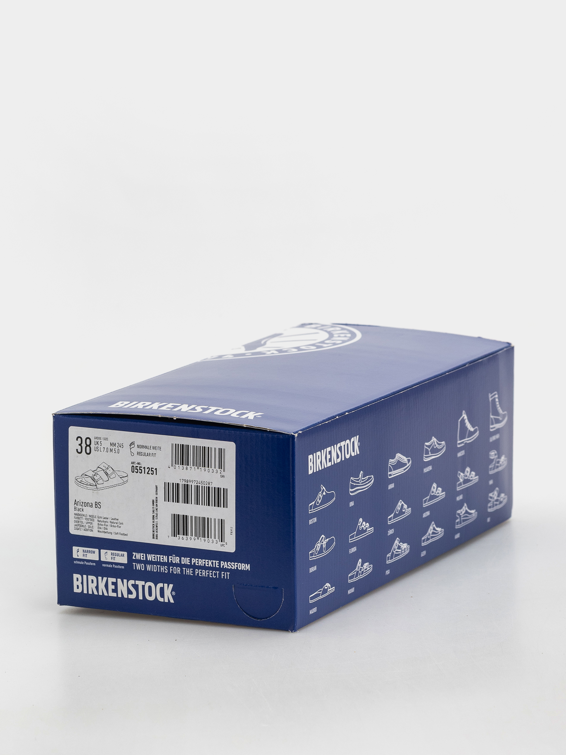 Klapki Birkenstock Arizona Soft Footbed Birko Flor Regular (black)