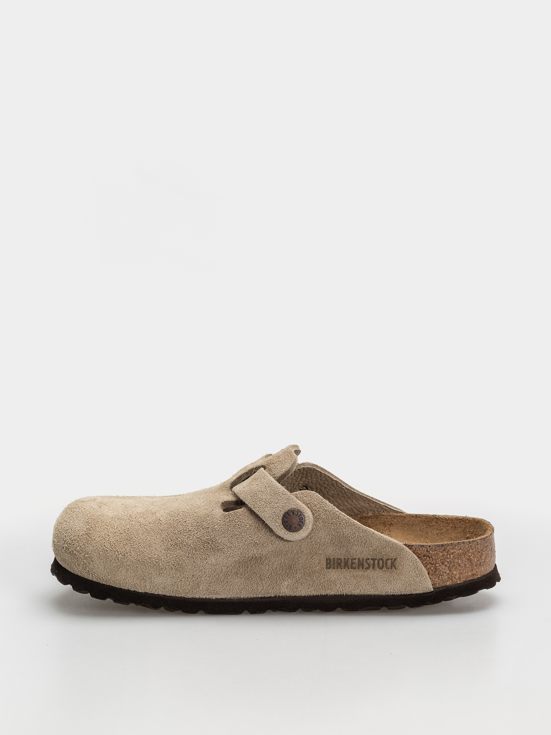 Klapki Birkenstock Boston SFB Suede Leather Regular (taupe)
