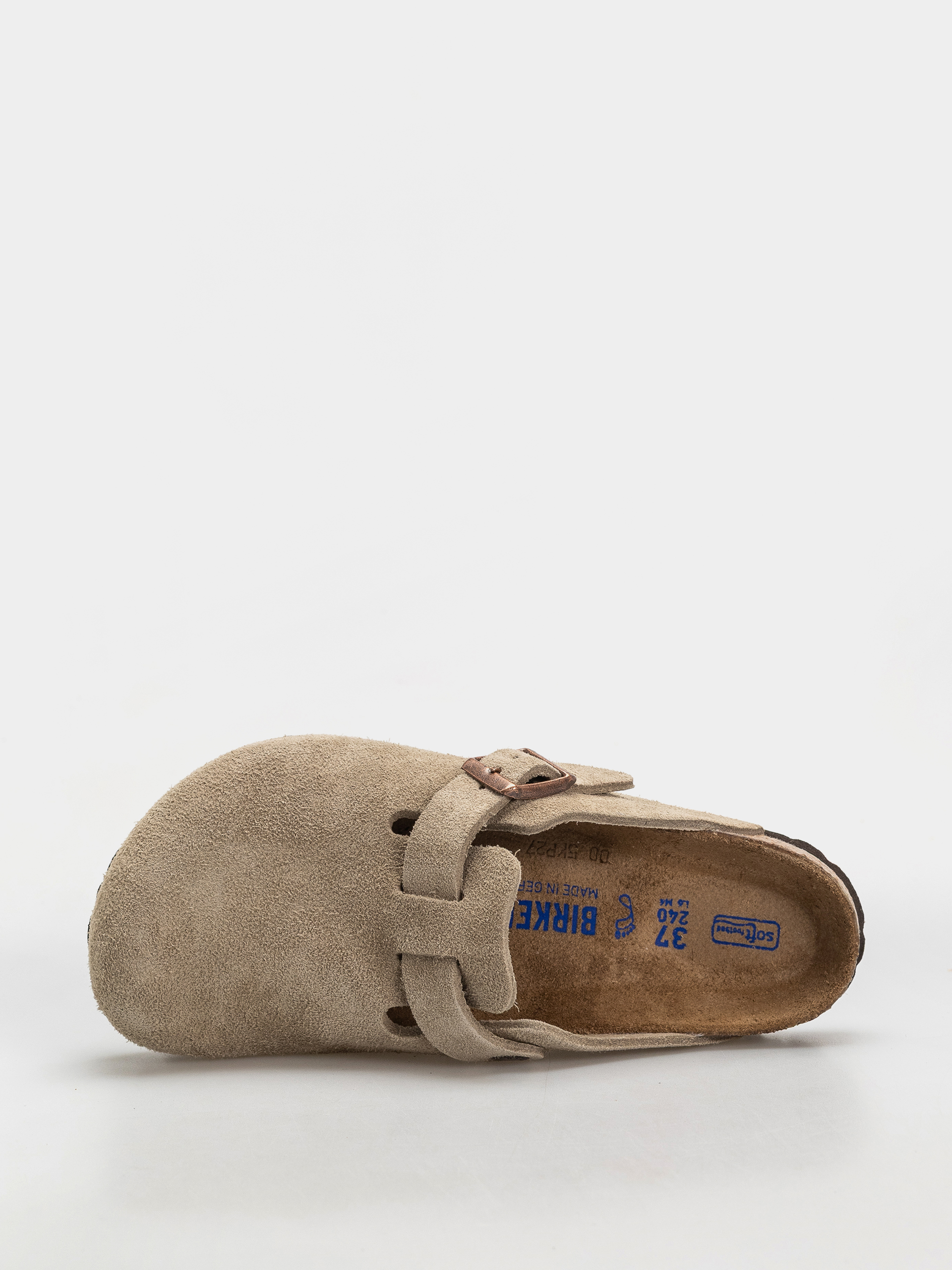 Klapki Birkenstock Boston SFB Suede Leather Regular (taupe)