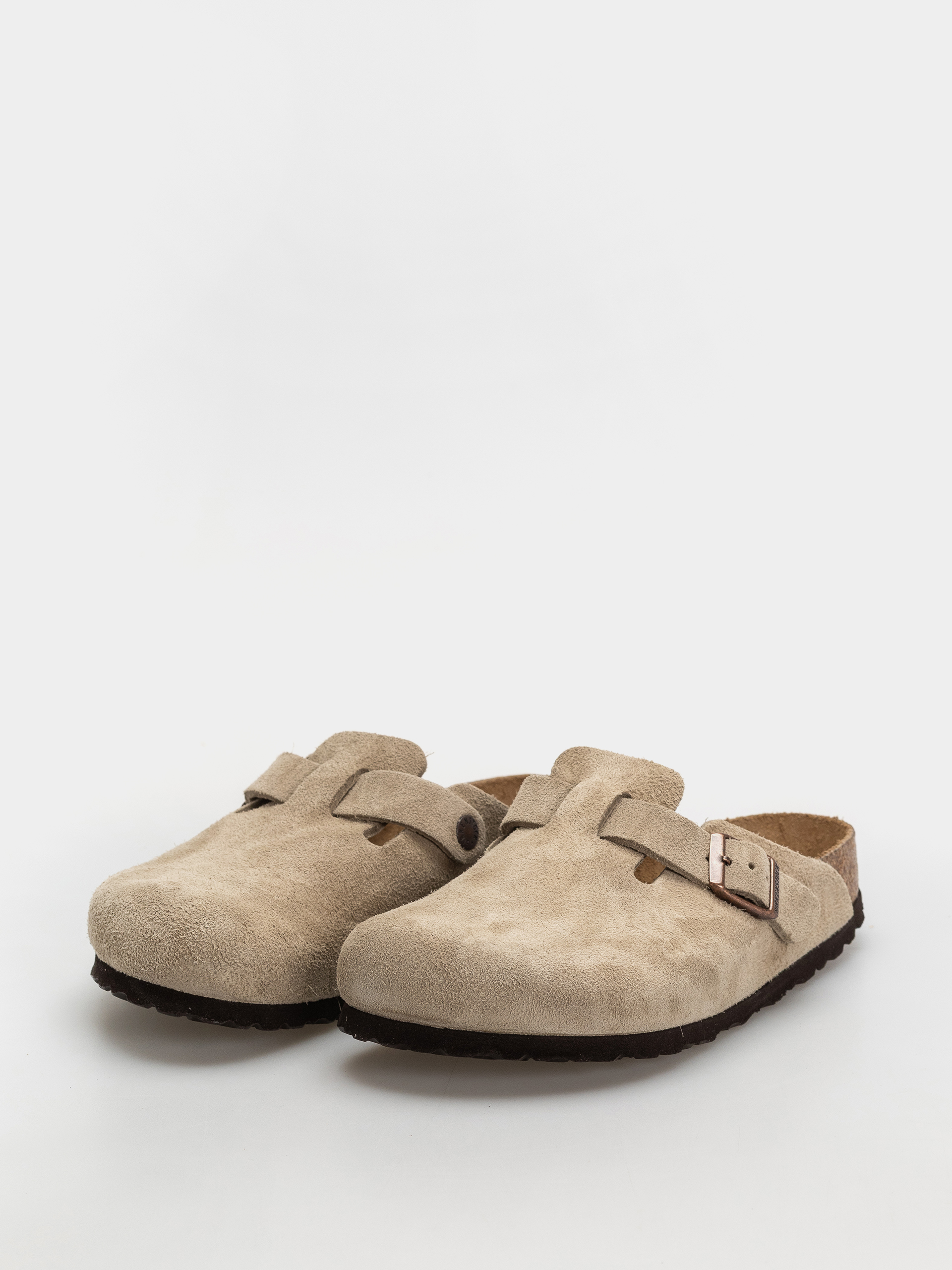 Klapki Birkenstock Boston SFB Suede Leather Regular (taupe)