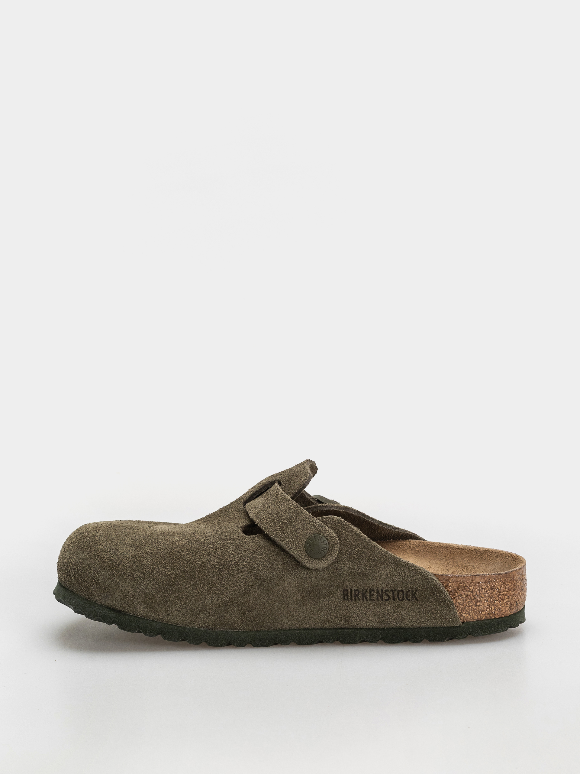 Klapki Birkenstock Boston Suede Leather Regular (thyme)