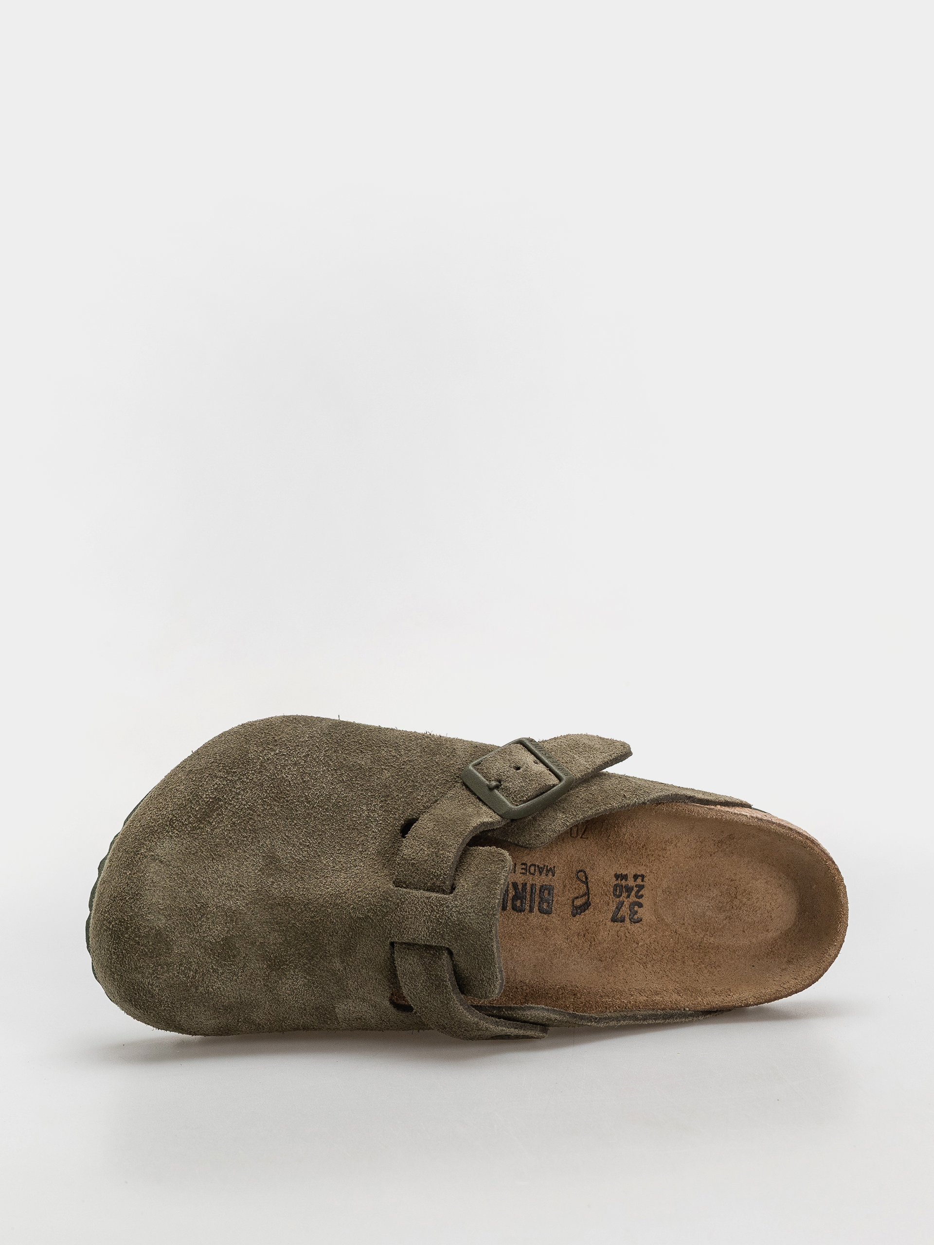Klapki Birkenstock Boston Suede Leather Regular (thyme)