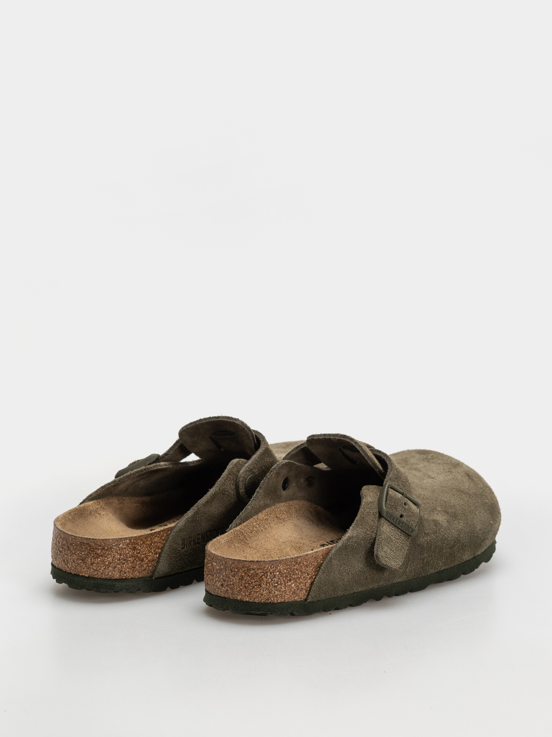 Klapki Birkenstock Boston Suede Leather Regular (thyme)