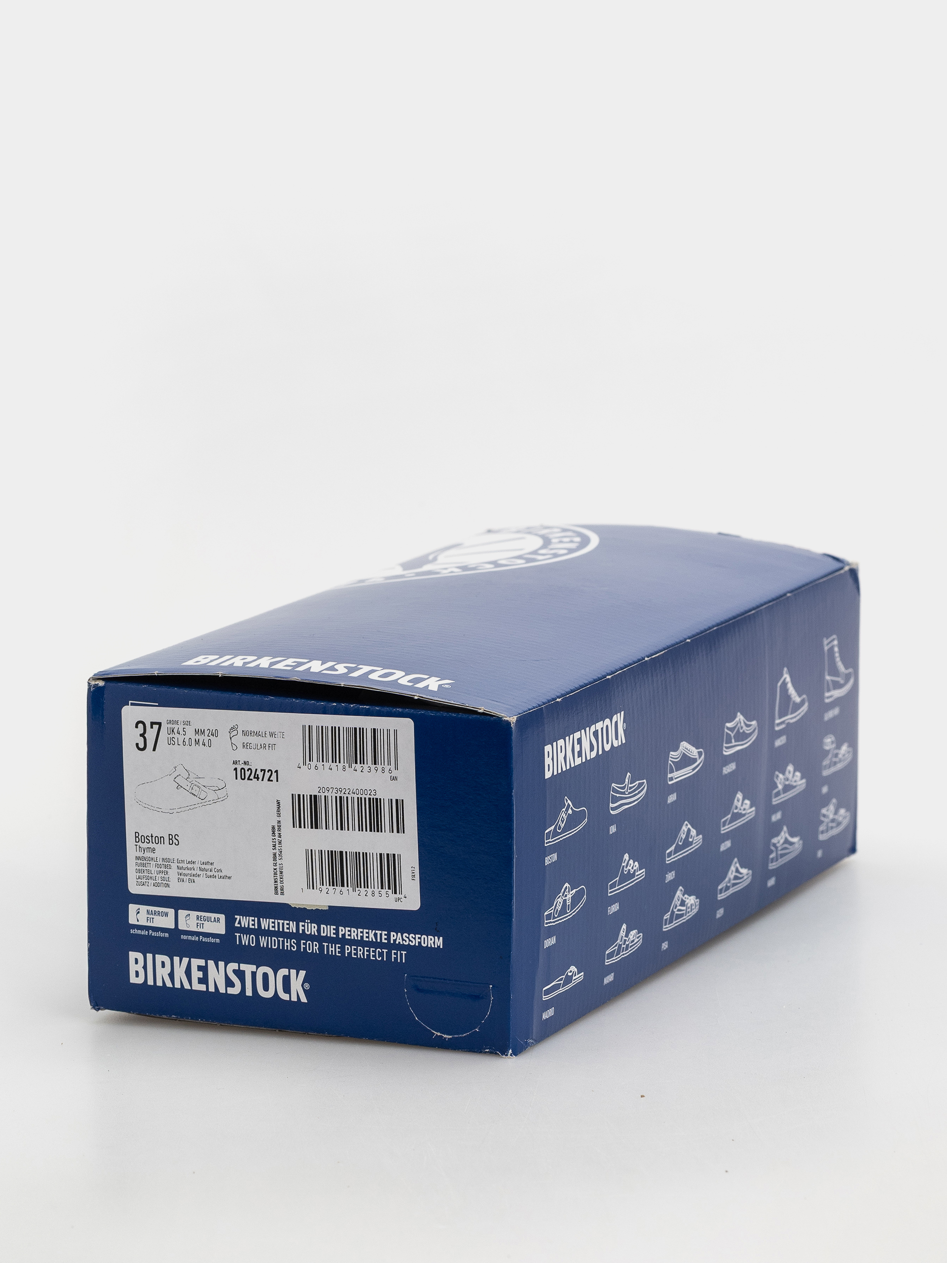 Klapki Birkenstock Boston Suede Leather Regular (thyme)