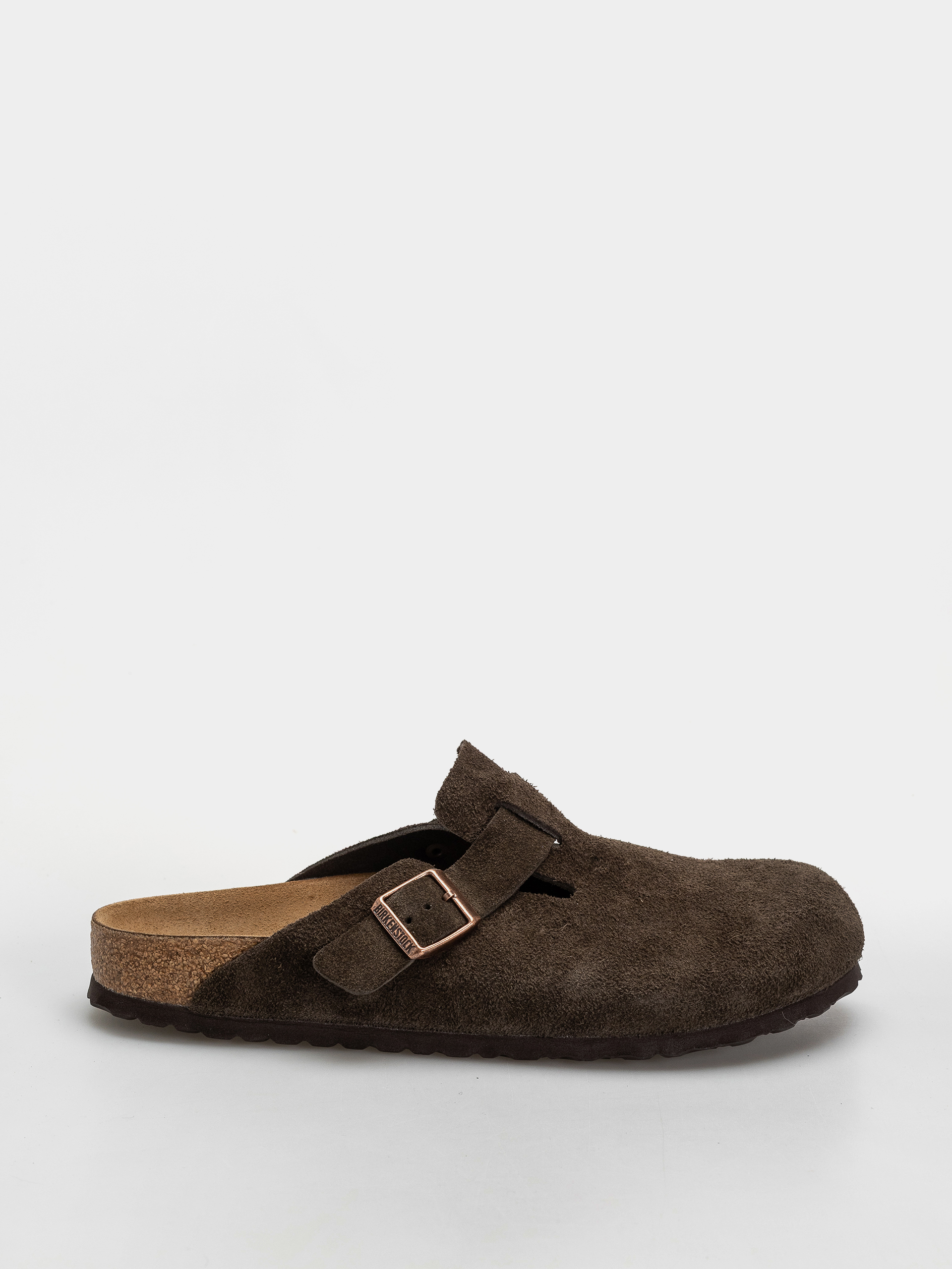 Klapki Birkenstock Boston Suede Leather Narrow (mocca)