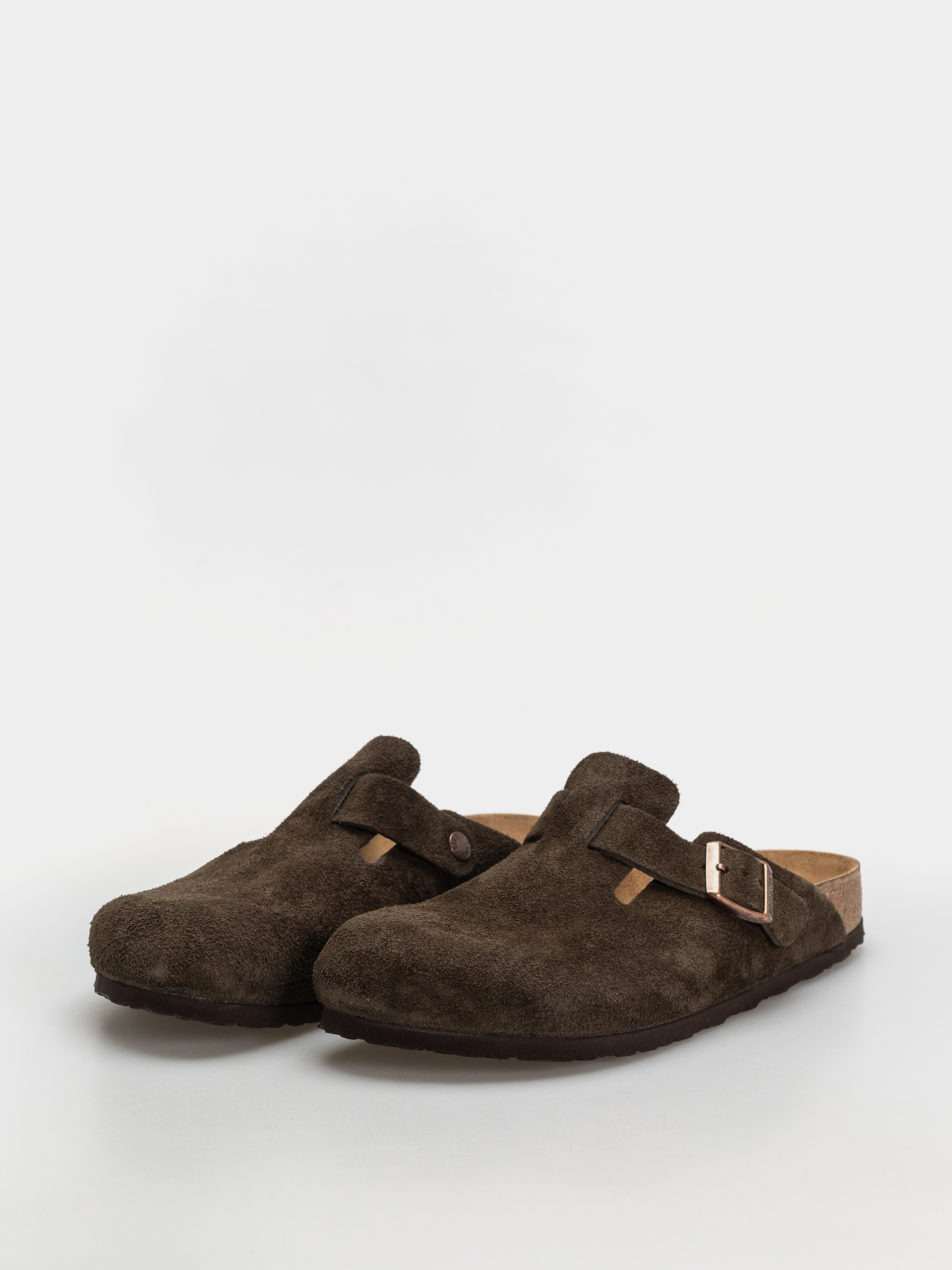 Klapki Birkenstock Boston Suede Leather Narrow (mocca)