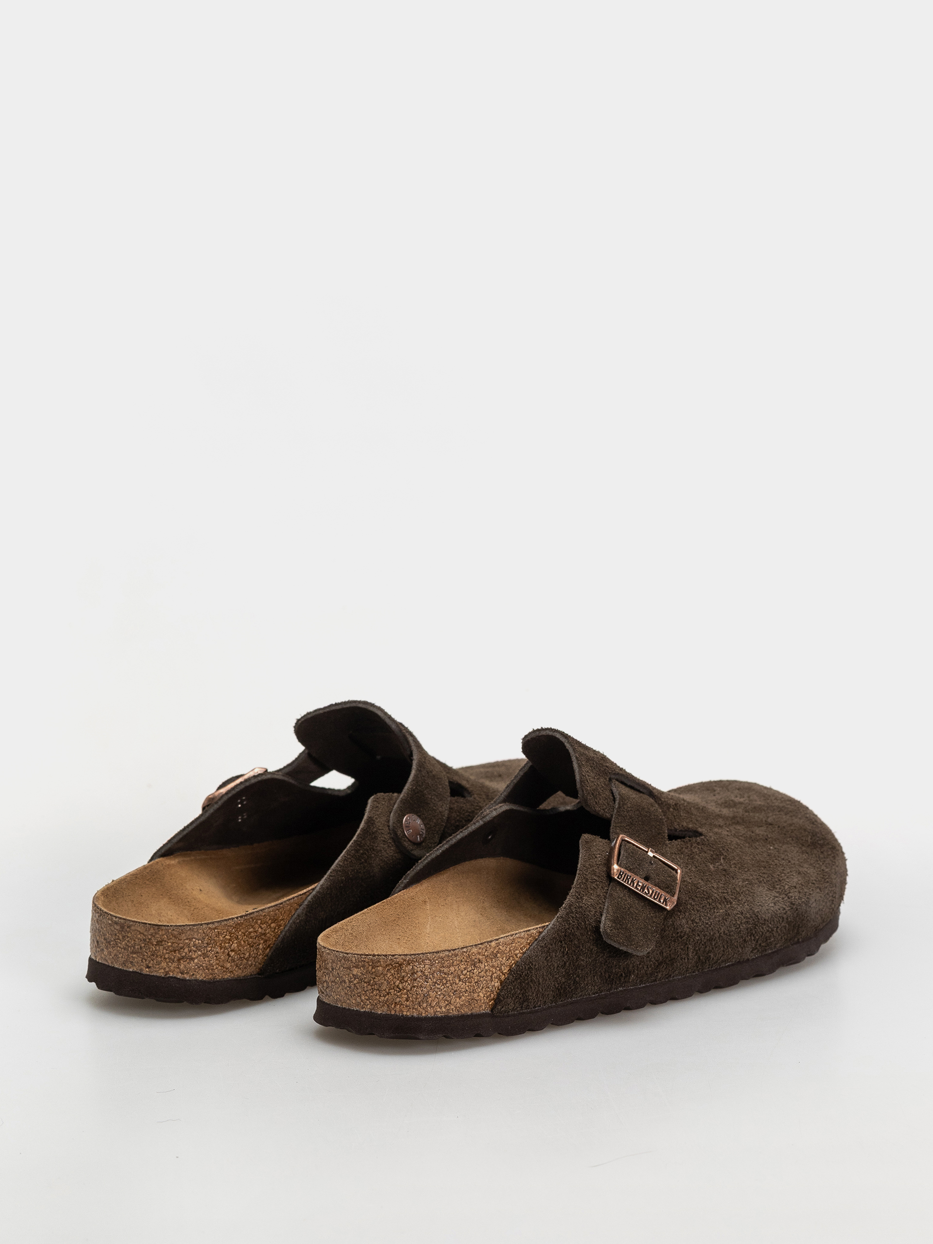 Klapki Birkenstock Boston Suede Leather Narrow (mocca)