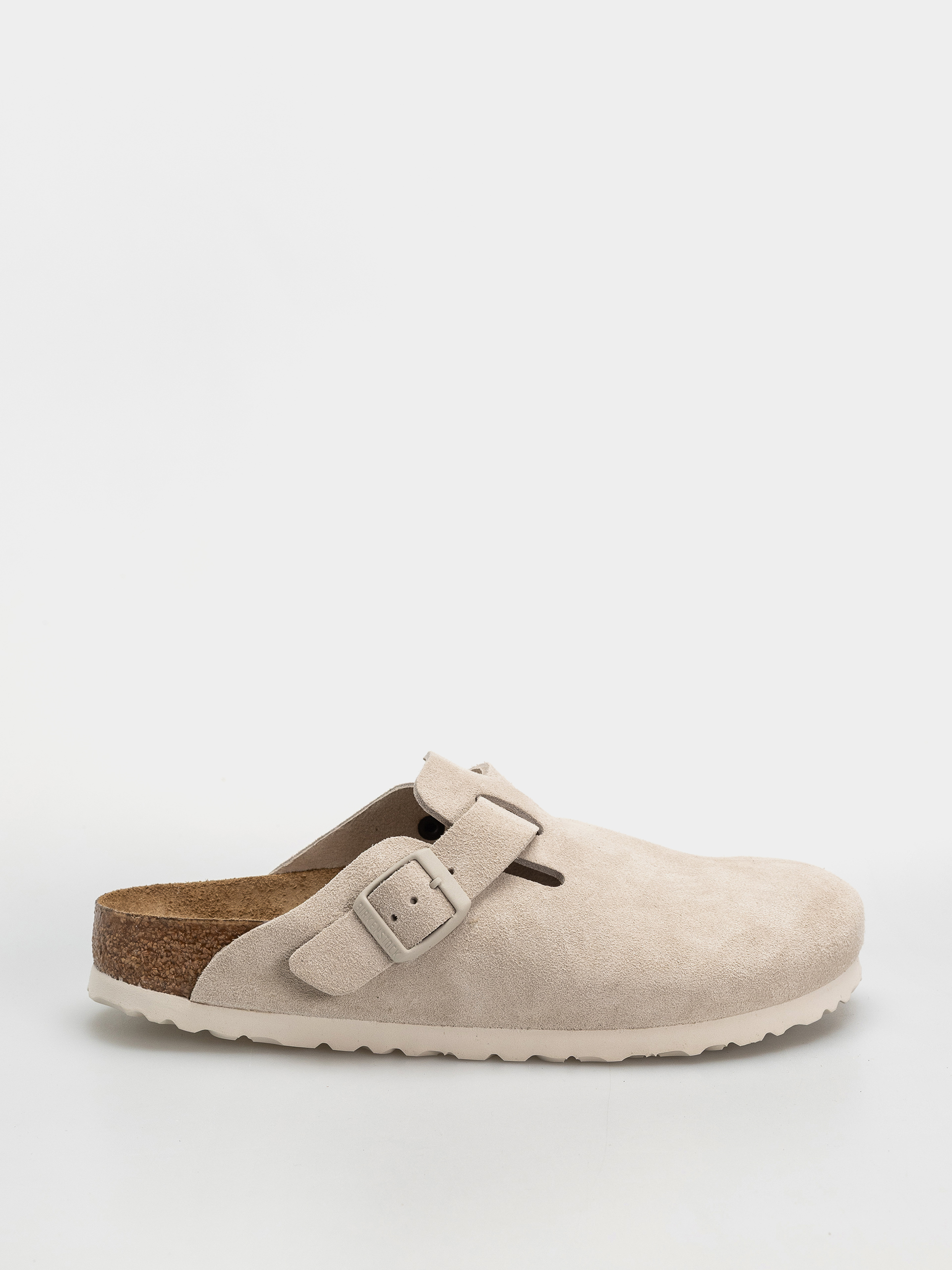 Klapki Birkenstock Boston Suede Leather Narrow (oyster)