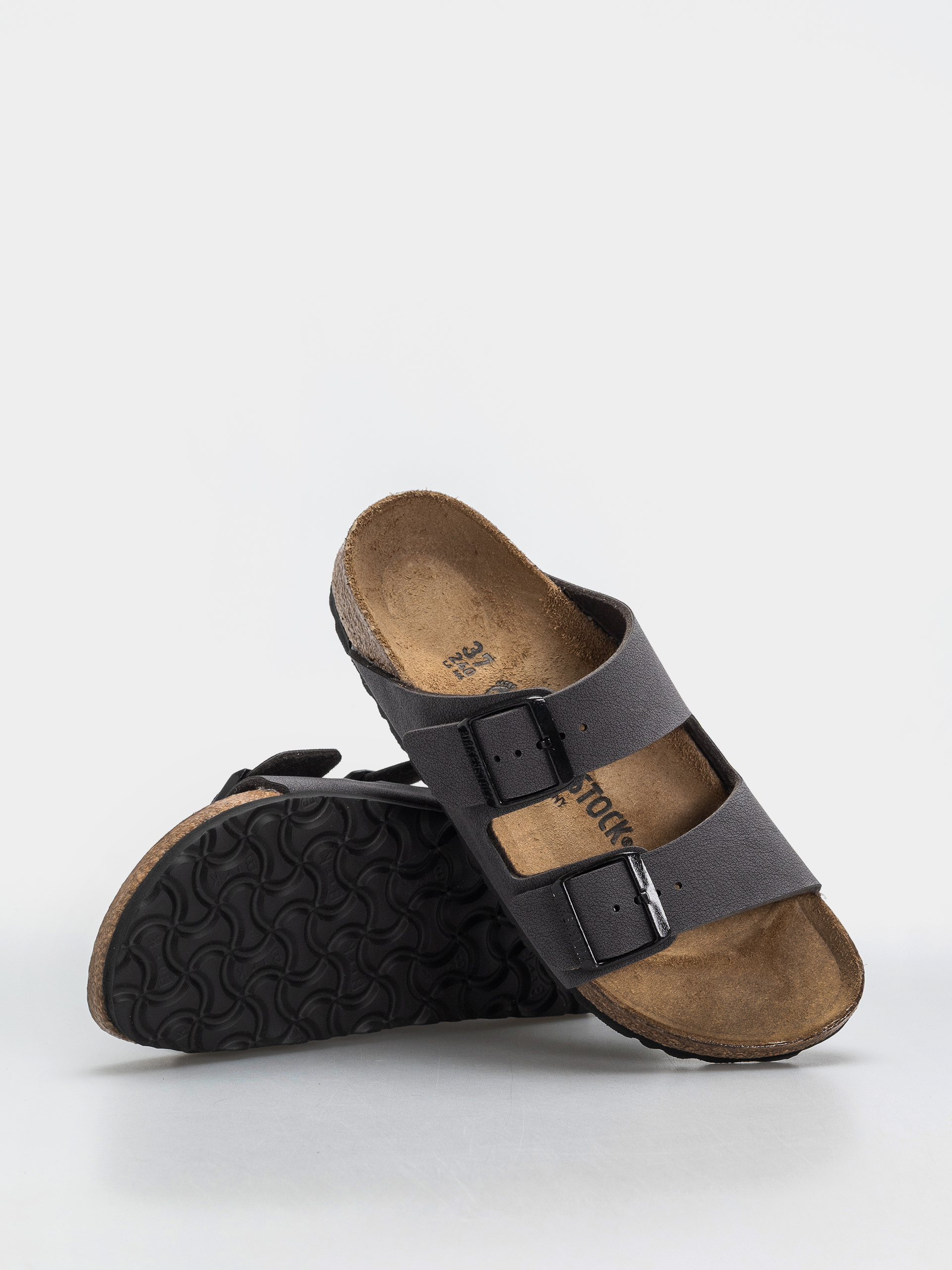 Klapki Birkenstock Arizona Birkibuc Narrow (velvet gray/black)