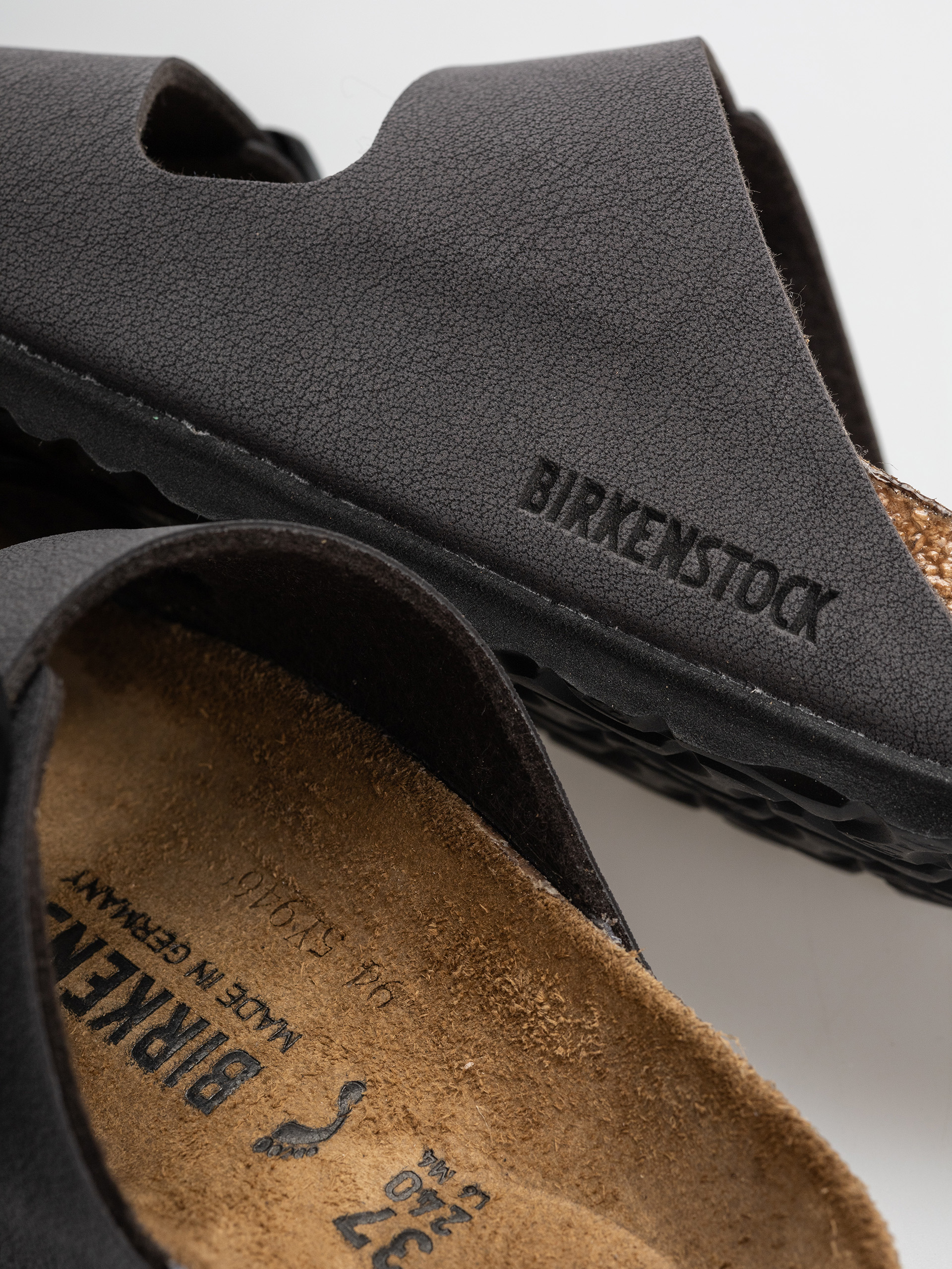 Klapki Birkenstock Arizona Birkibuc Narrow (velvet gray/black)