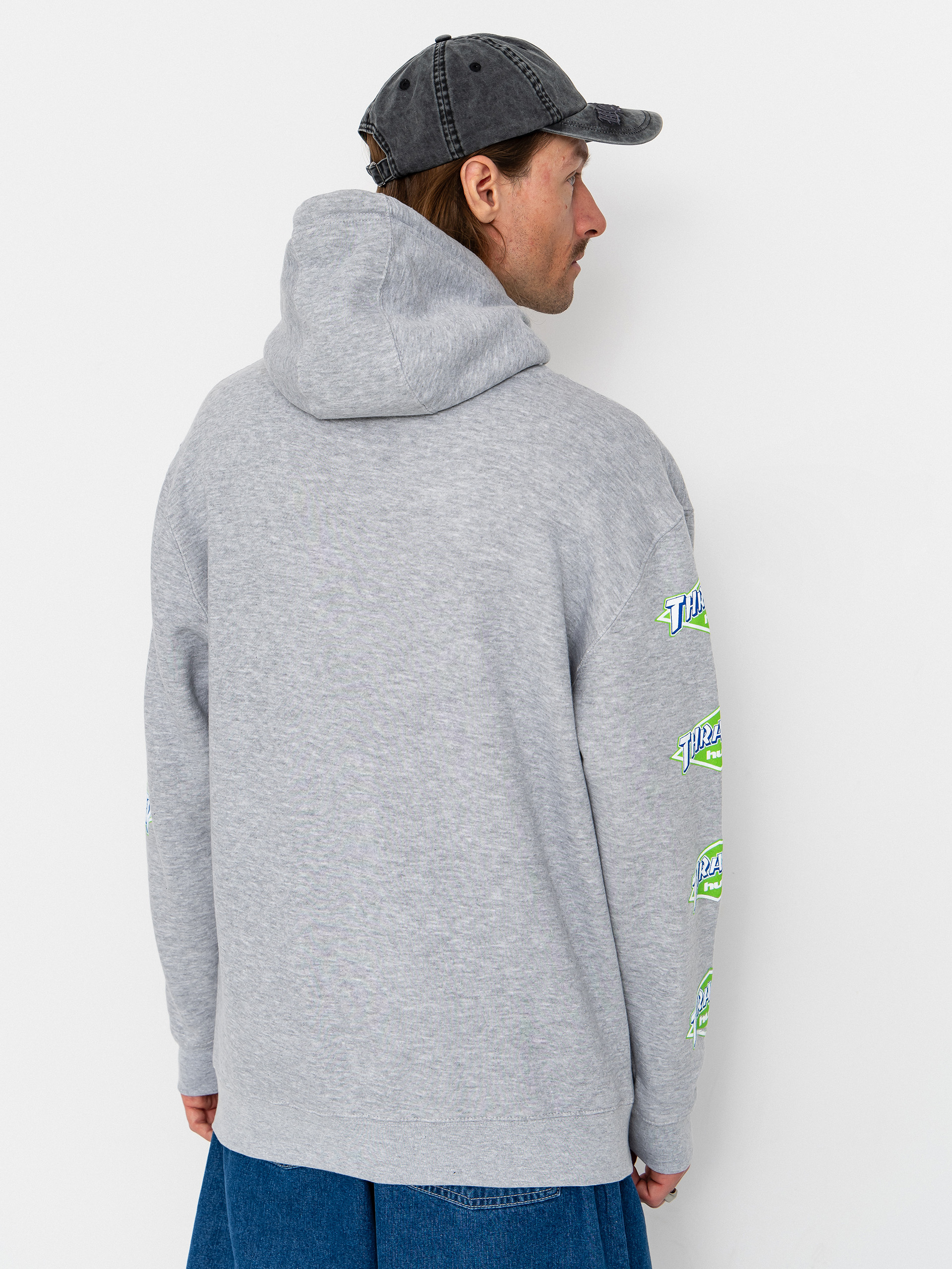 Bluza z kapturem HUF X Thrasher Logo HD (heather grey)