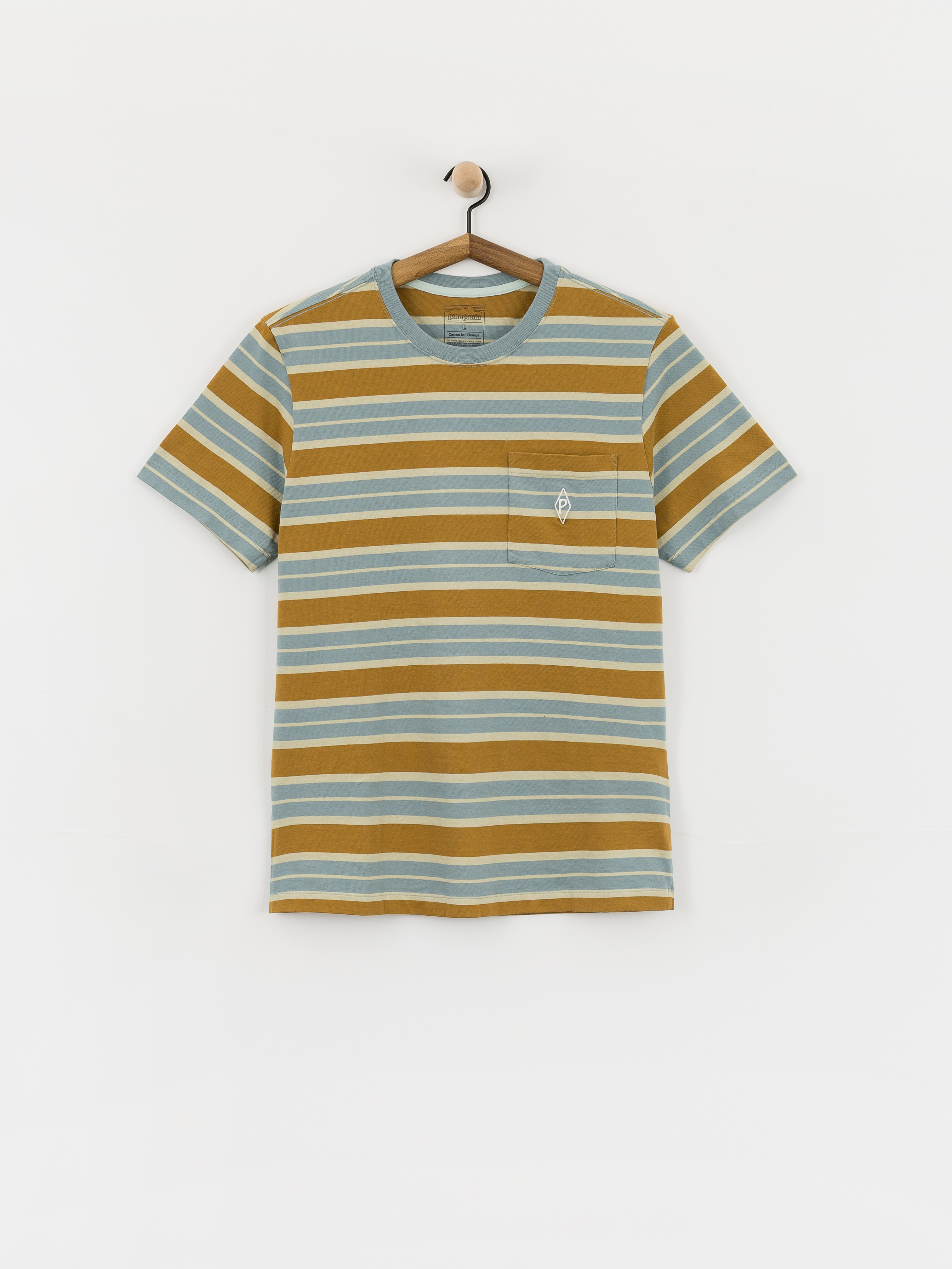 T-shirt Patagonia Midweight Water People Mark Pocket (big wall/blue sage)