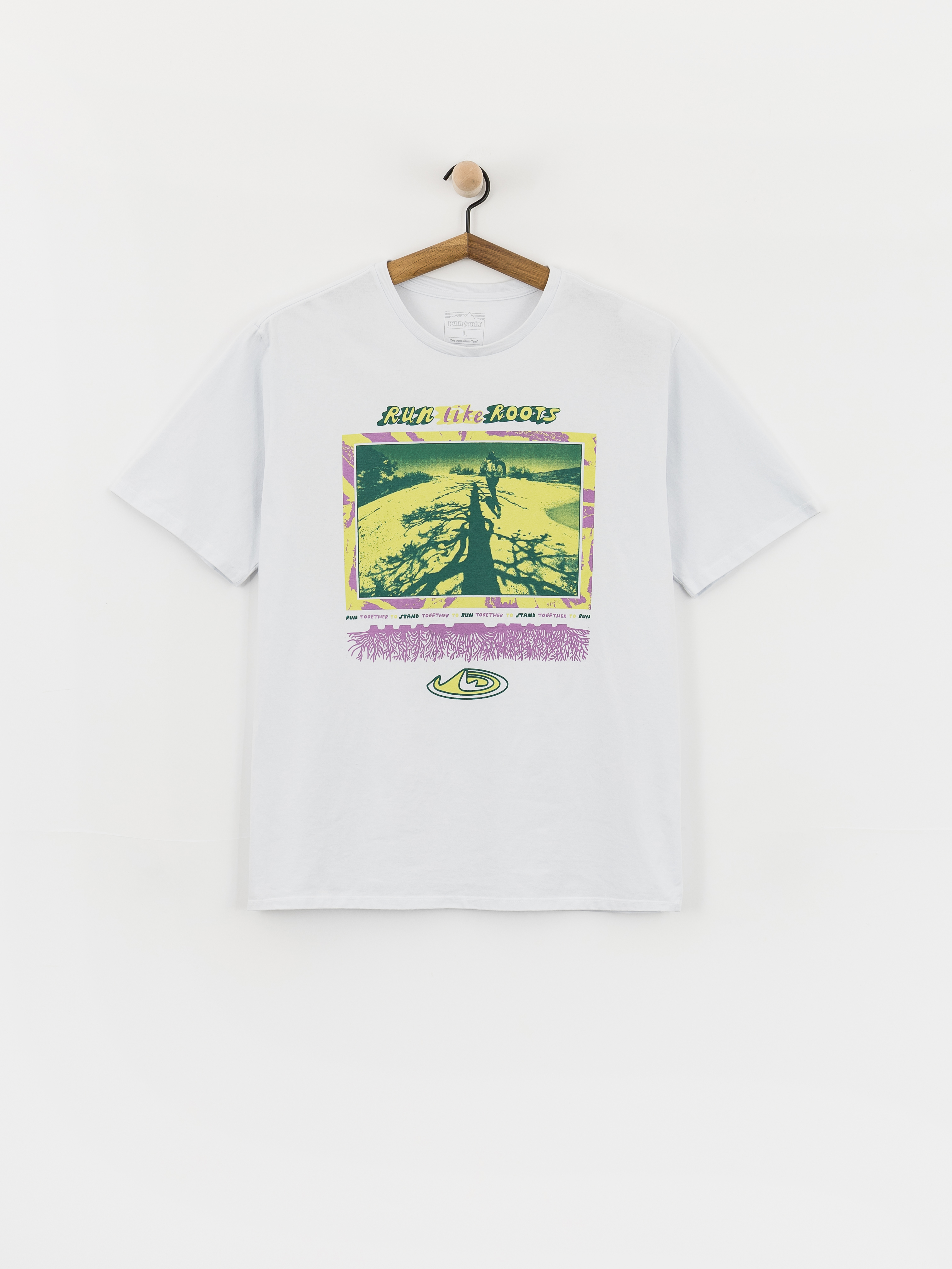 T-shirt Patagonia Run Like Roots (white)