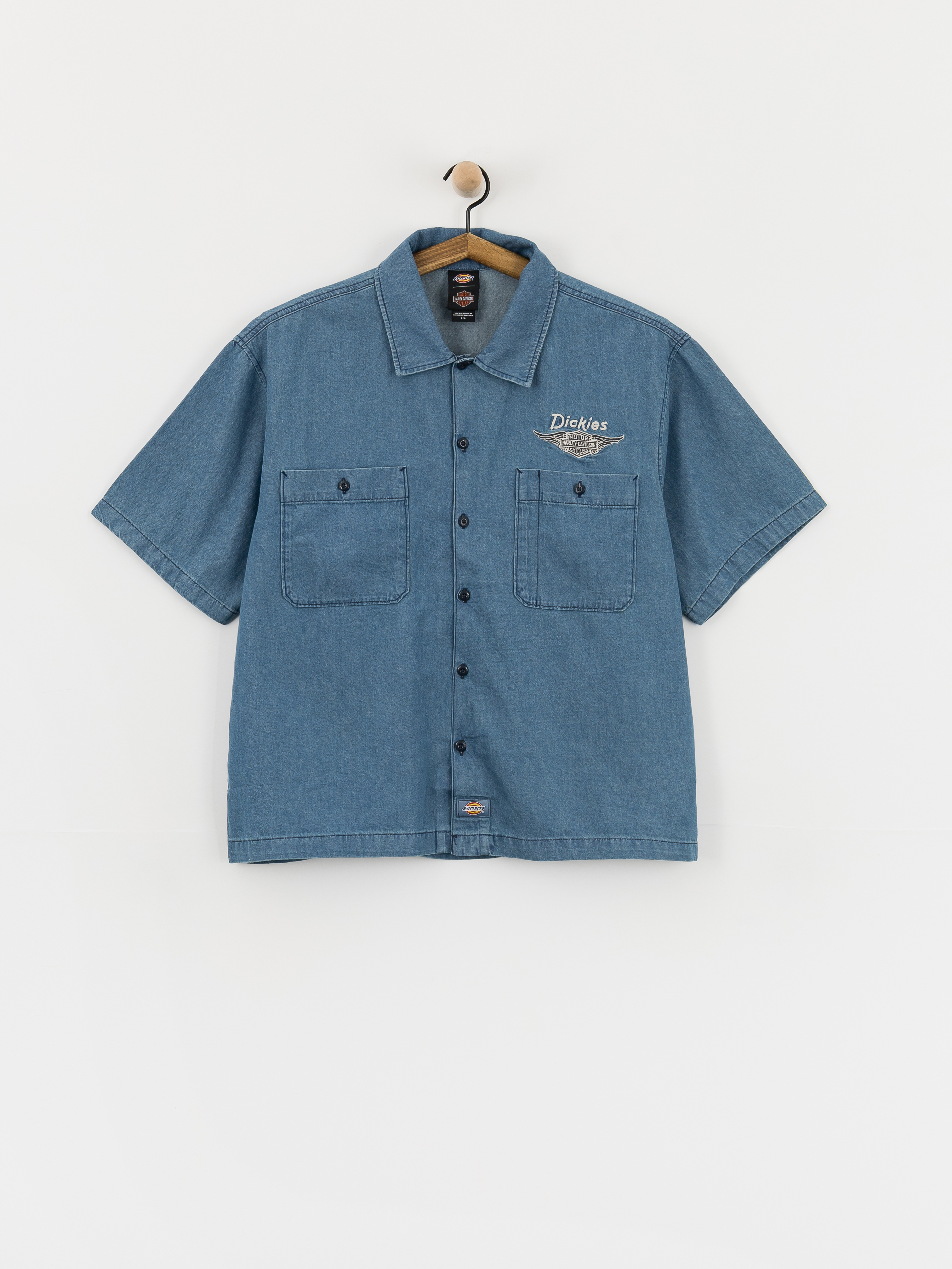Koszula Dickies X Harley Davidson Boxy Chambray Work (blue chambray)
