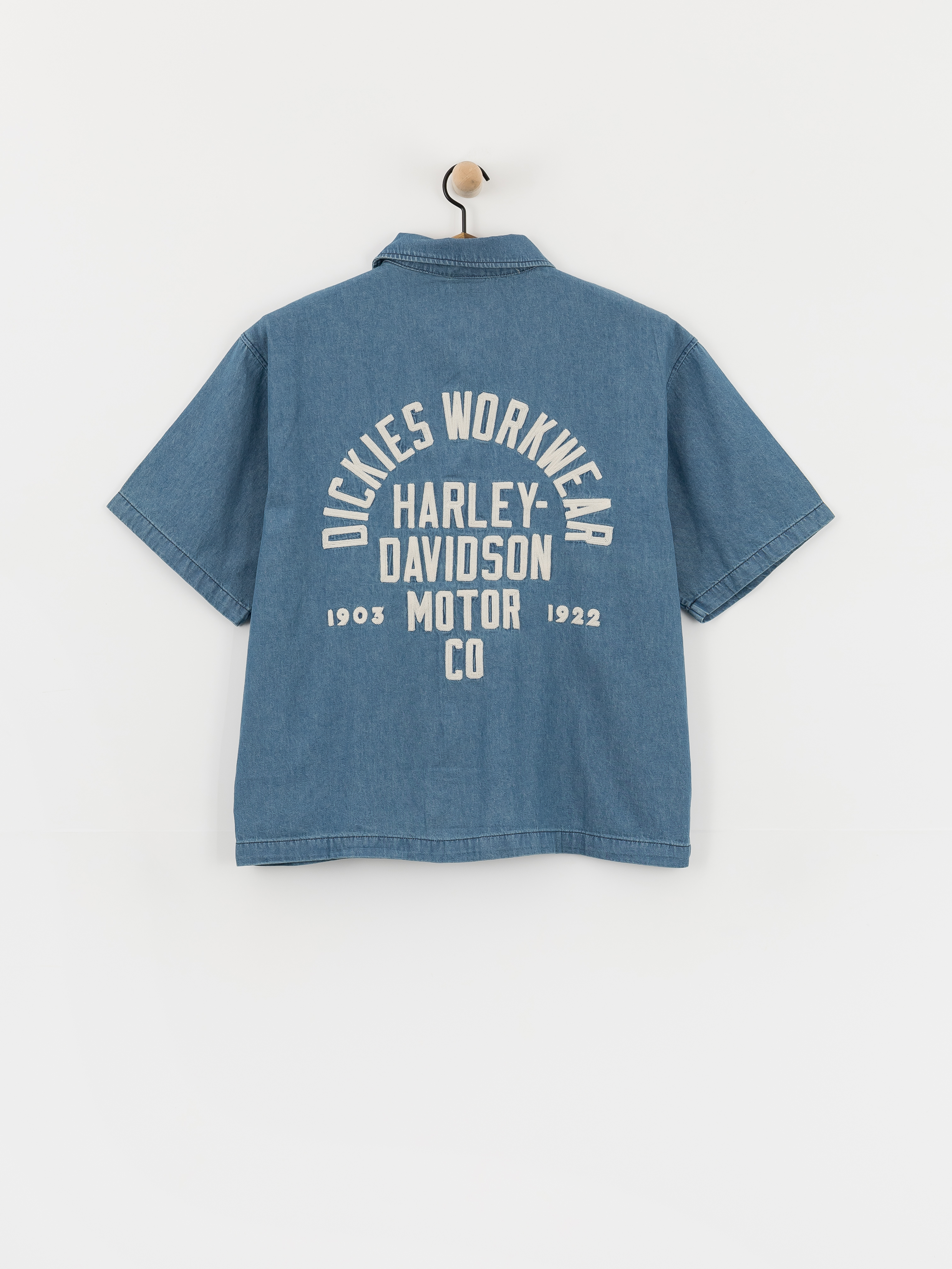 Koszula Dickies X Harley Davidson Boxy Chambray Work (blue chambray)