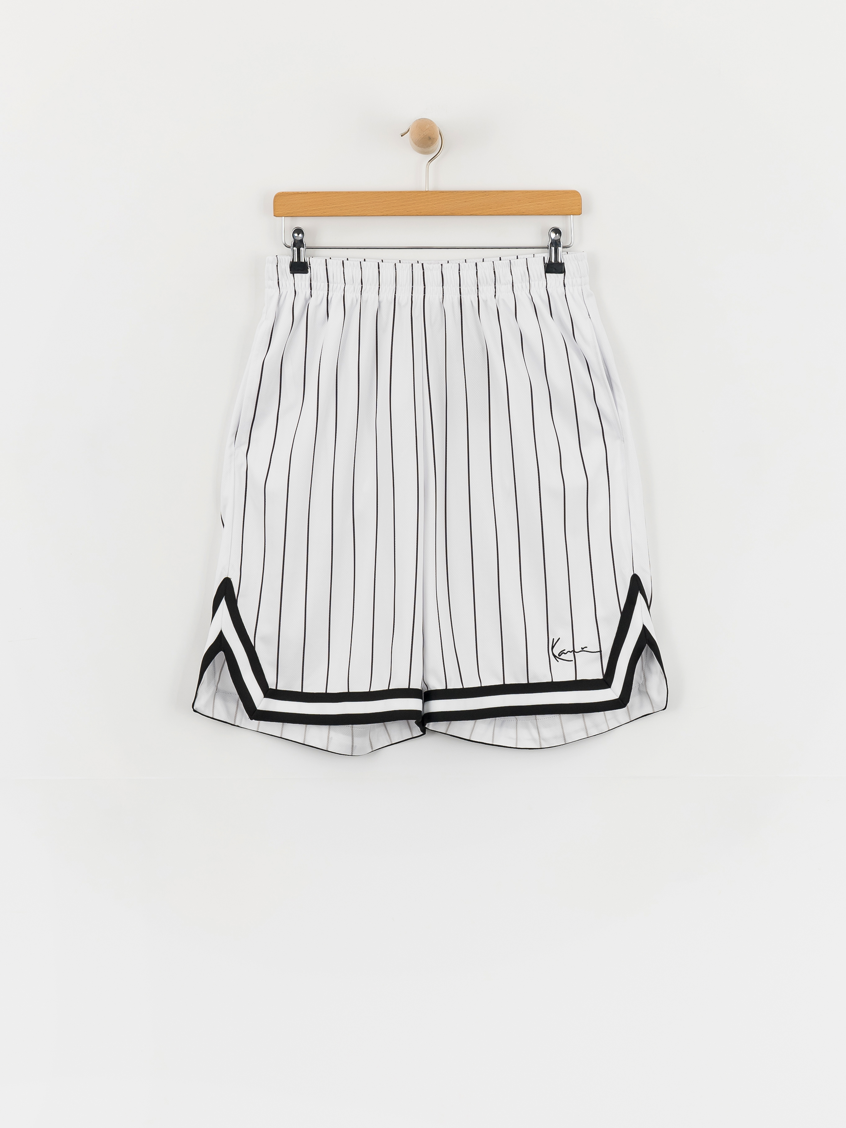 Szorty Karl Kani Small Signature Pinstripe Mesh (white/black)