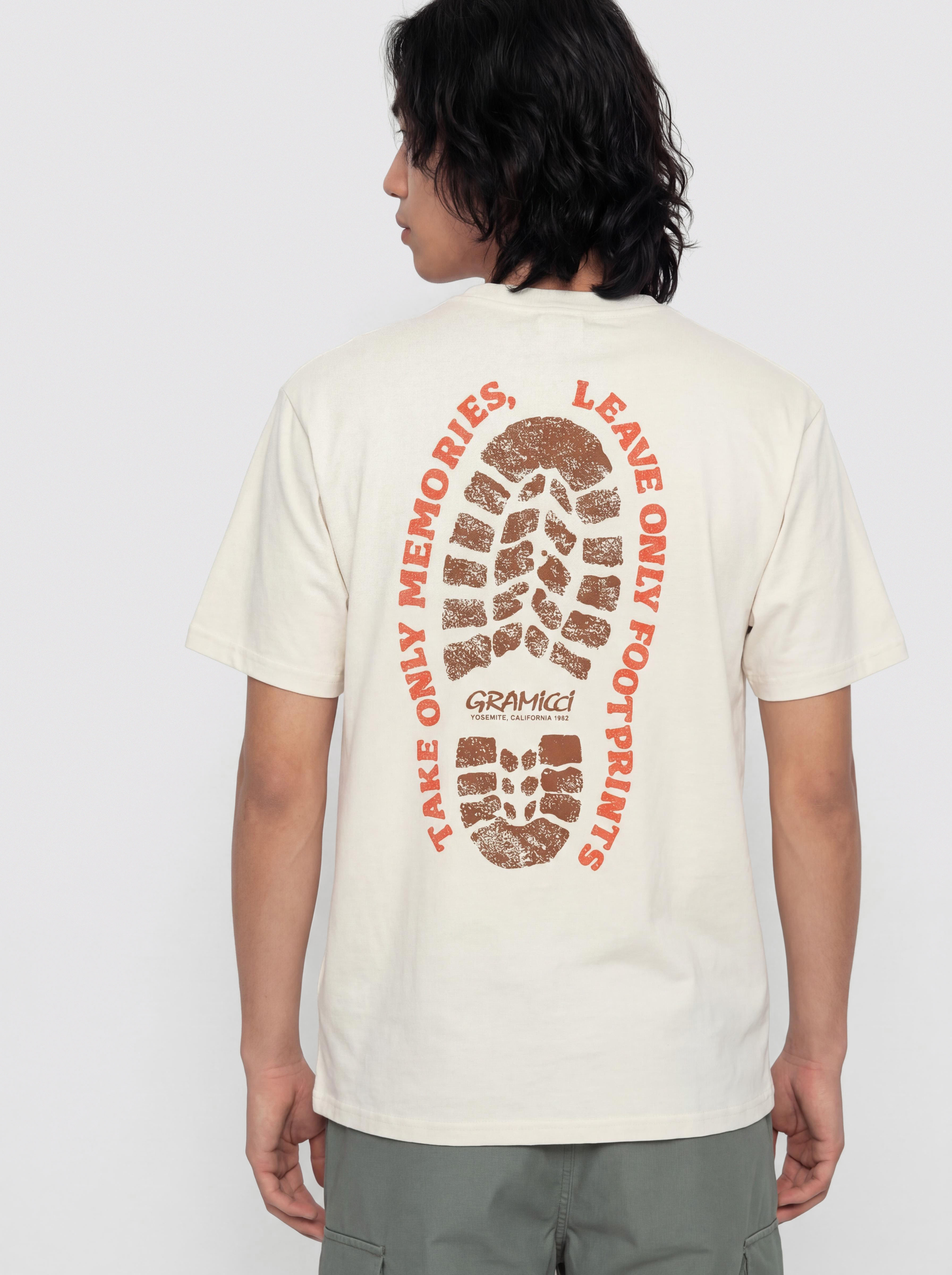 T-shirt Gramicci Footprints Pigment Dyed