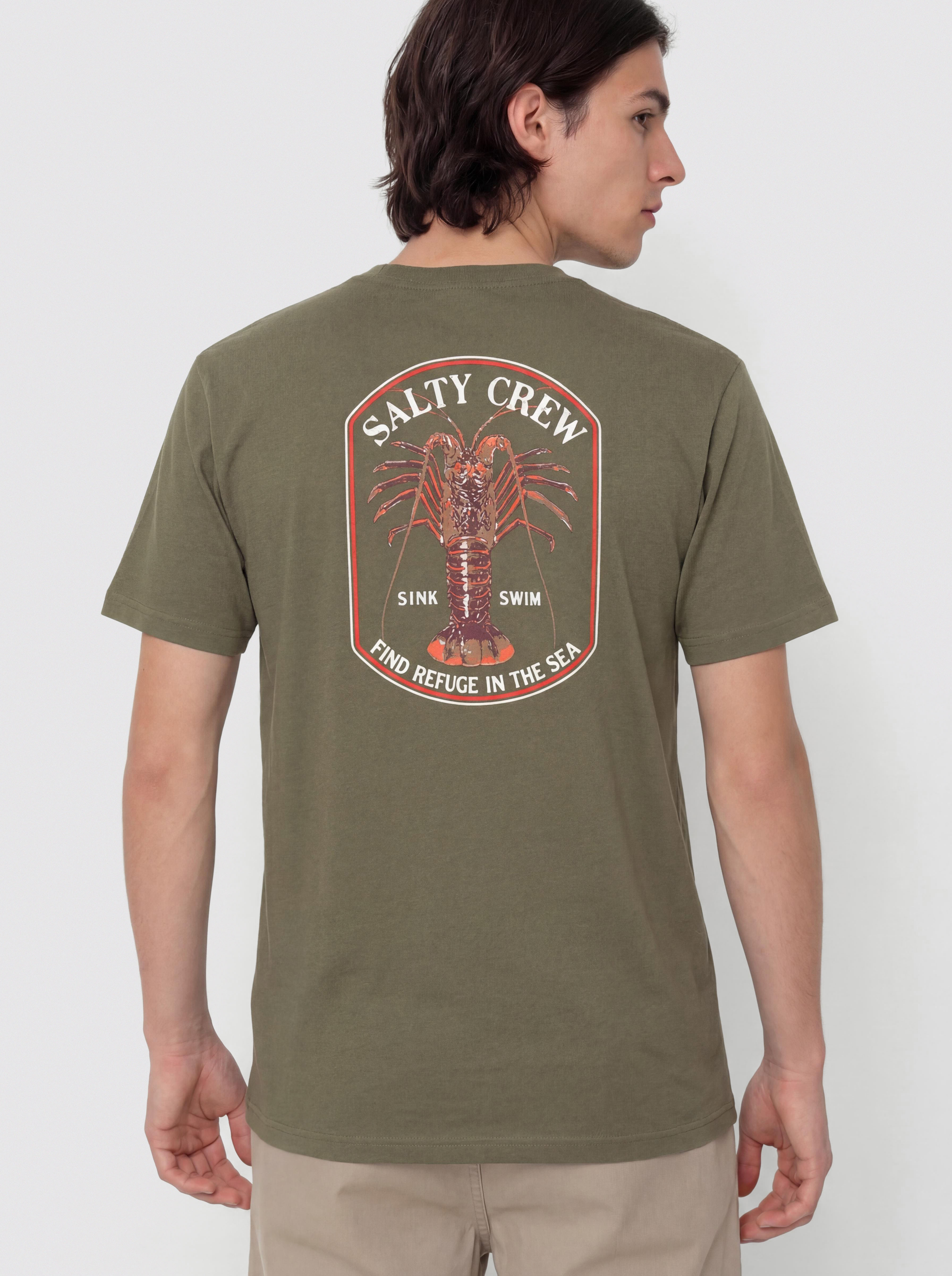 T-shirt Salty Crew Spiny Standard (dusty olive)