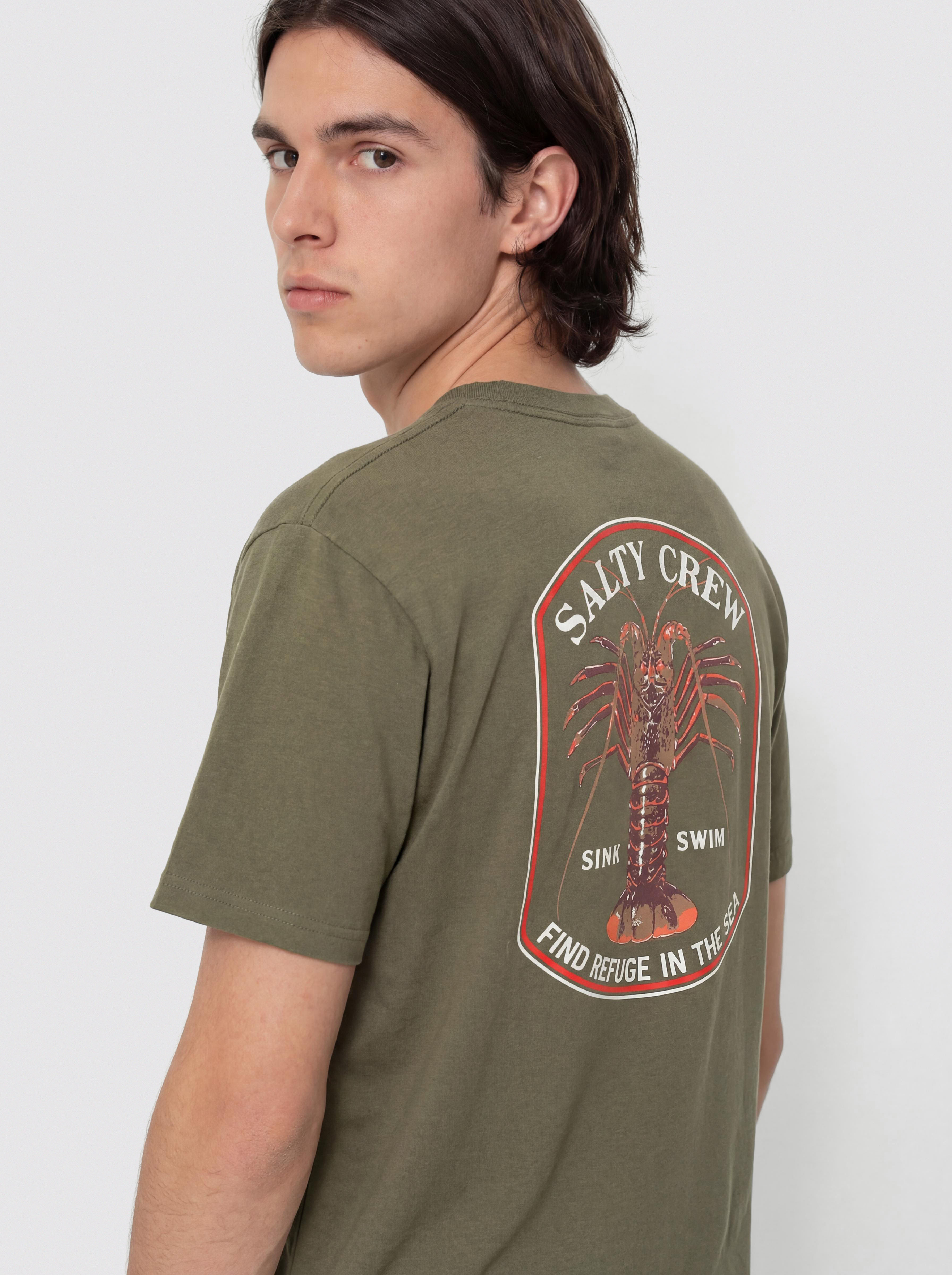 T-shirt Salty Crew Spiny Standard (dusty olive)