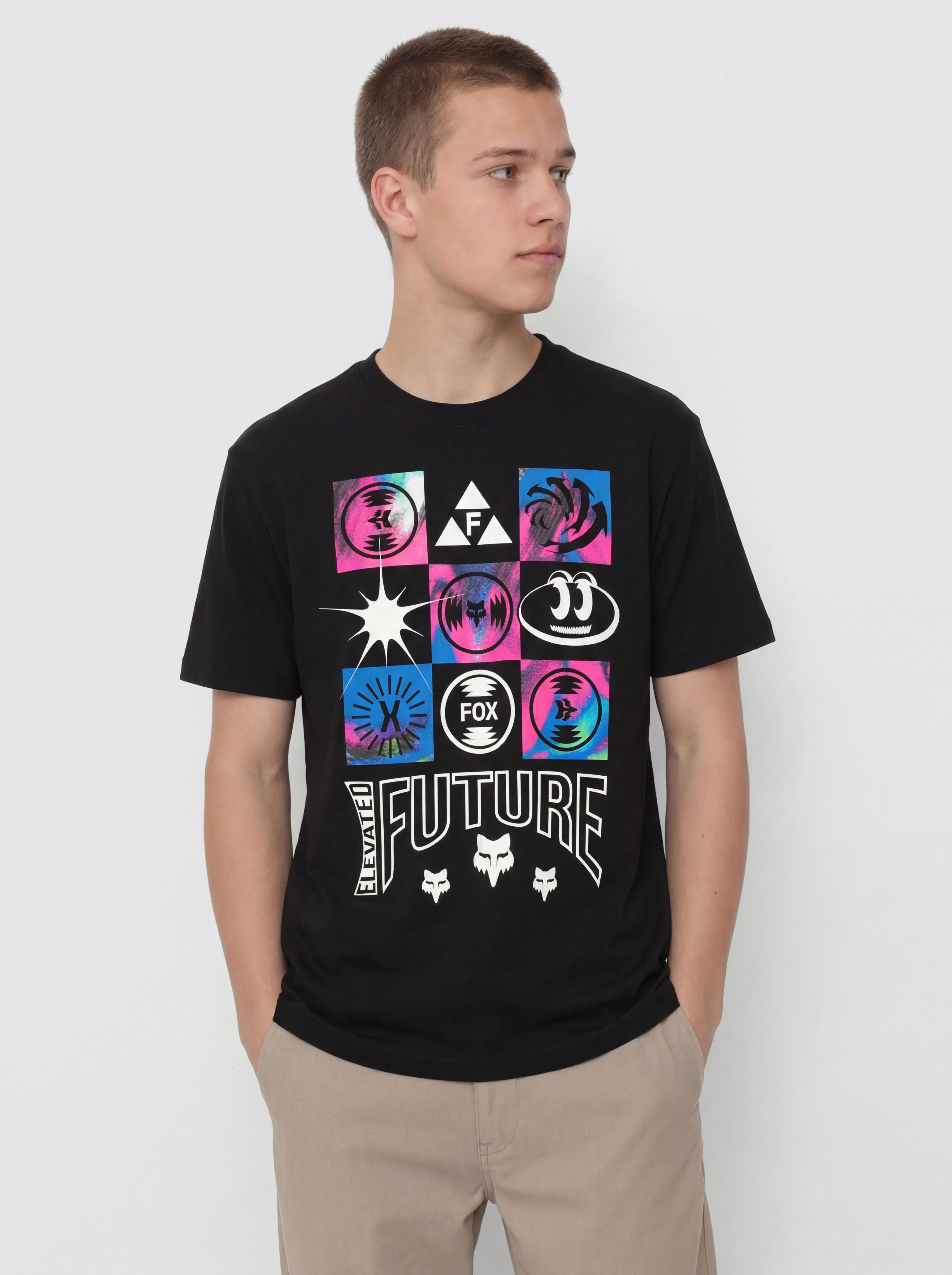 T-shirt Fox Image Cosmo Mw Oversized (black)