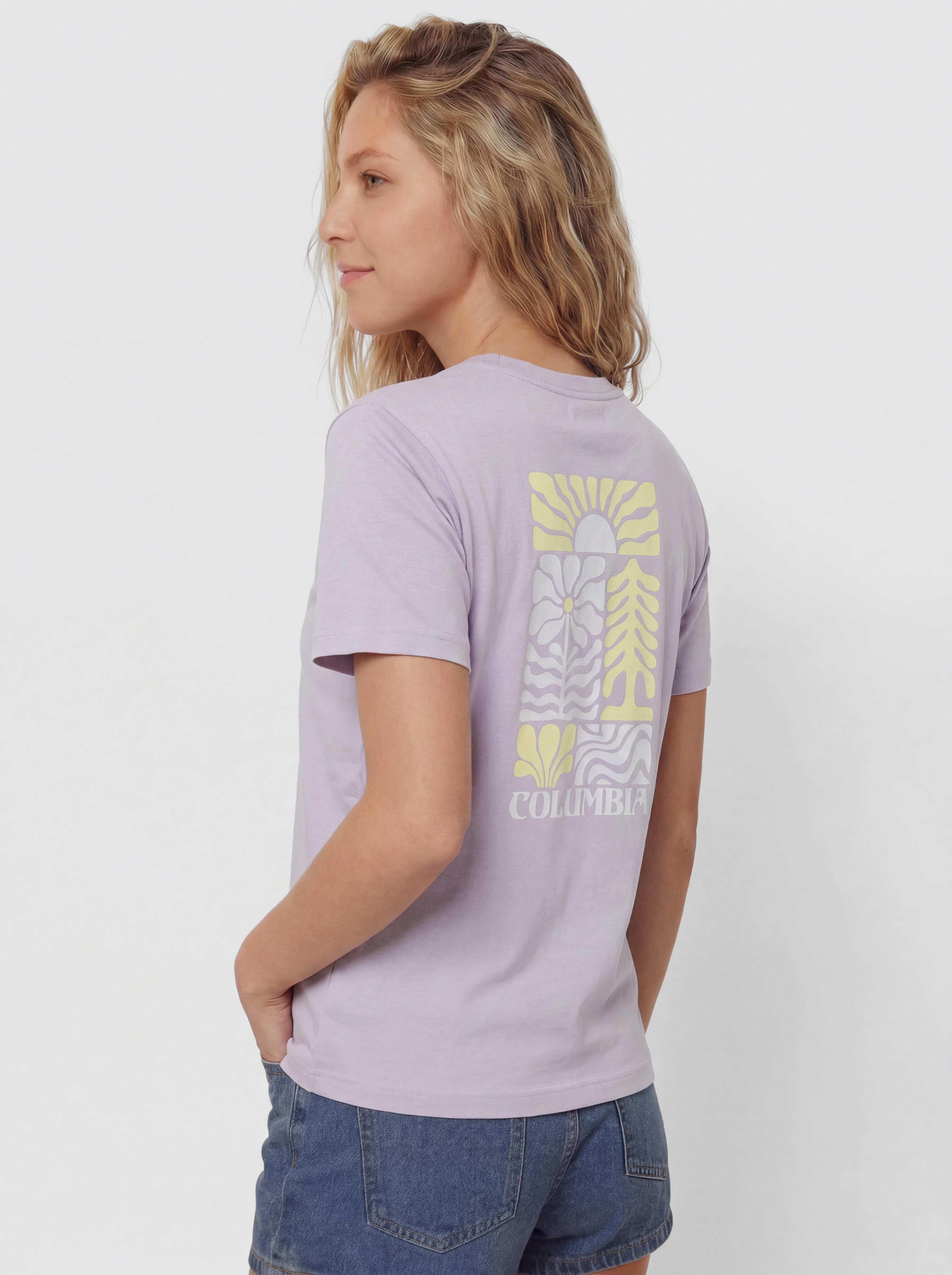 T-shirt Columbia Rolling Bend Graphic Oversized Wmn (lavender pearl/floral groove)