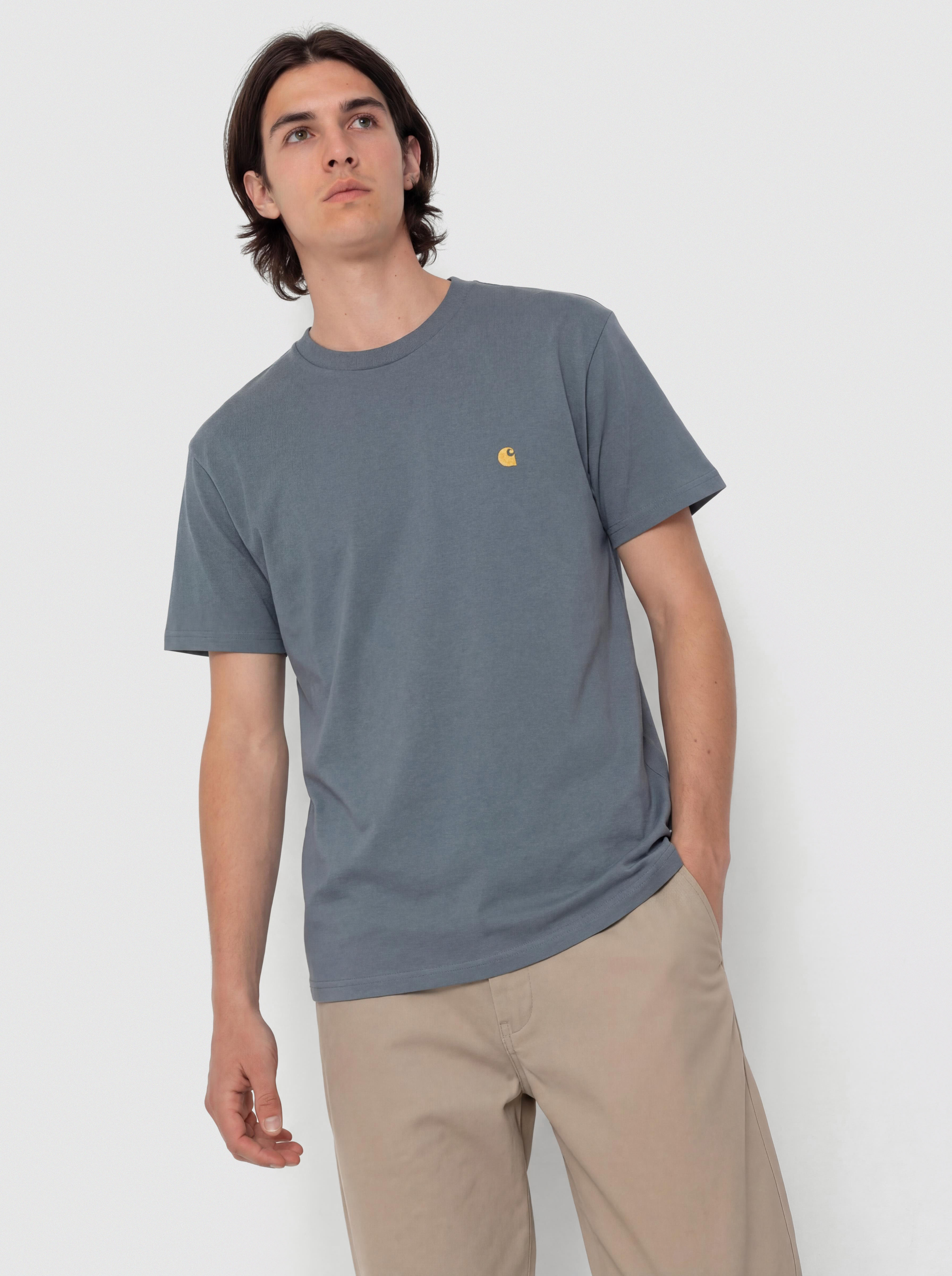 T-shirt Carhartt WIP Chase (cozy blue/gold)