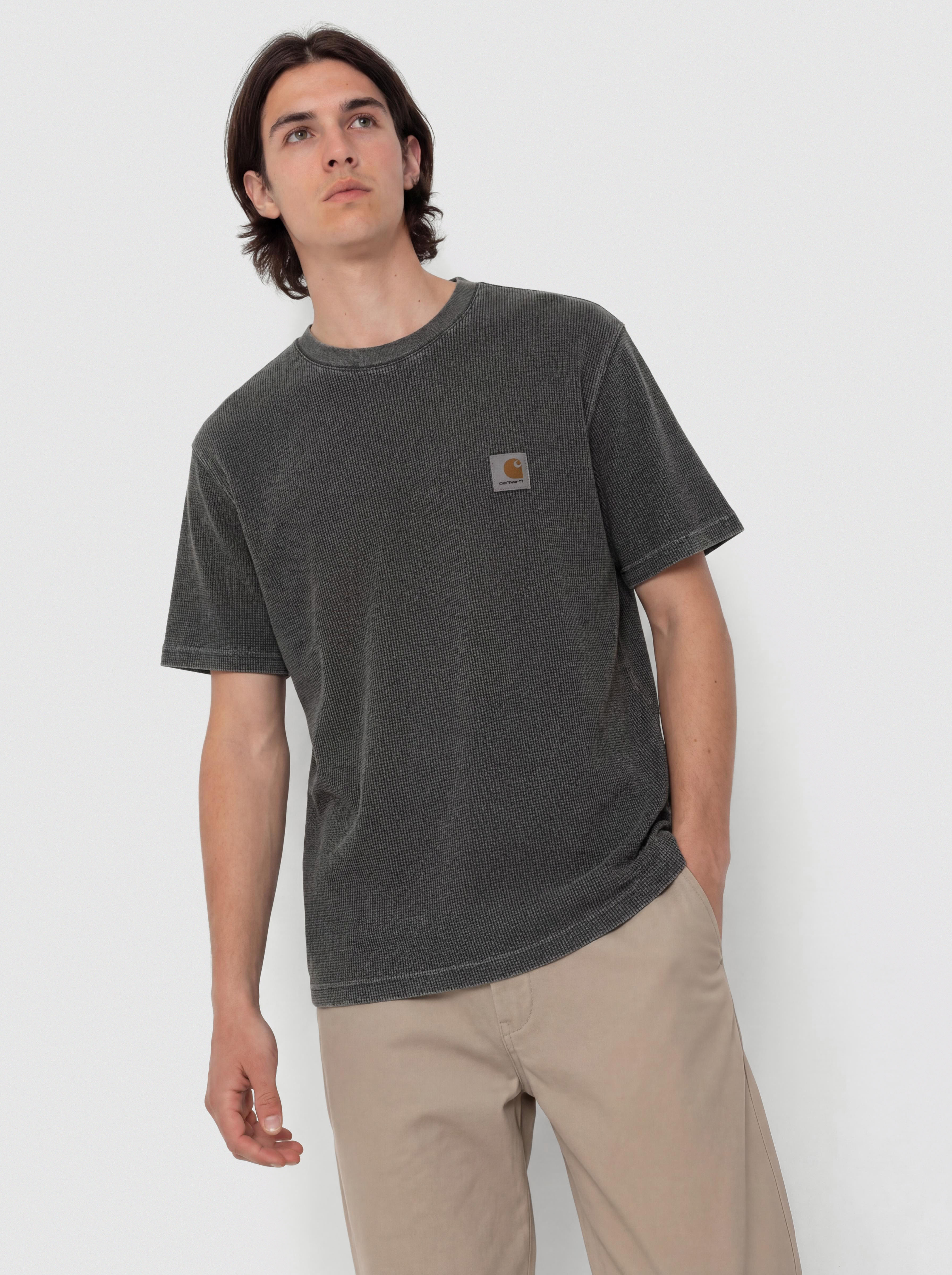 T-shirt Carhartt WIP Nelson Waffle (black)