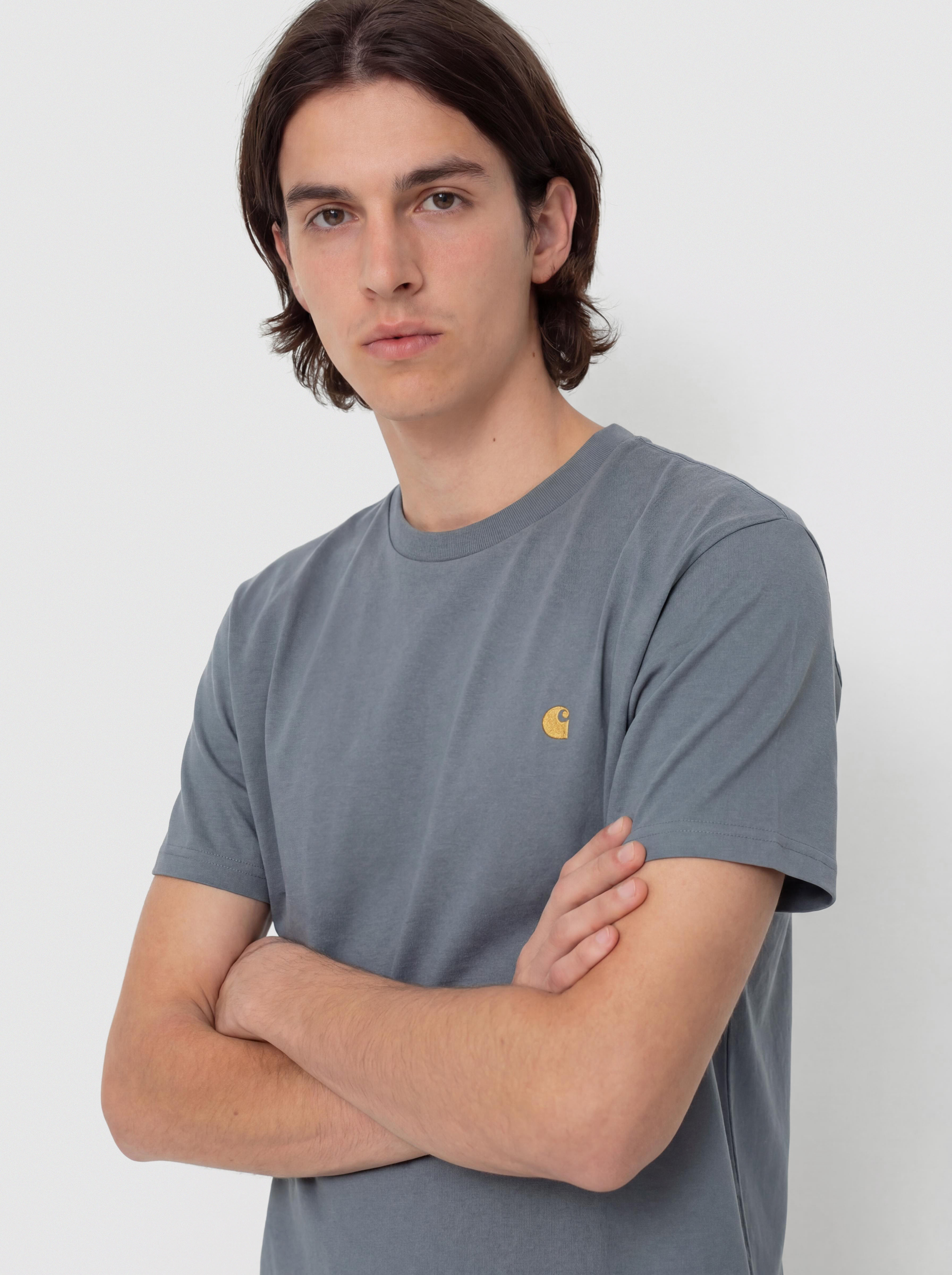 T-shirt Carhartt WIP Chase (cozy blue/gold)
