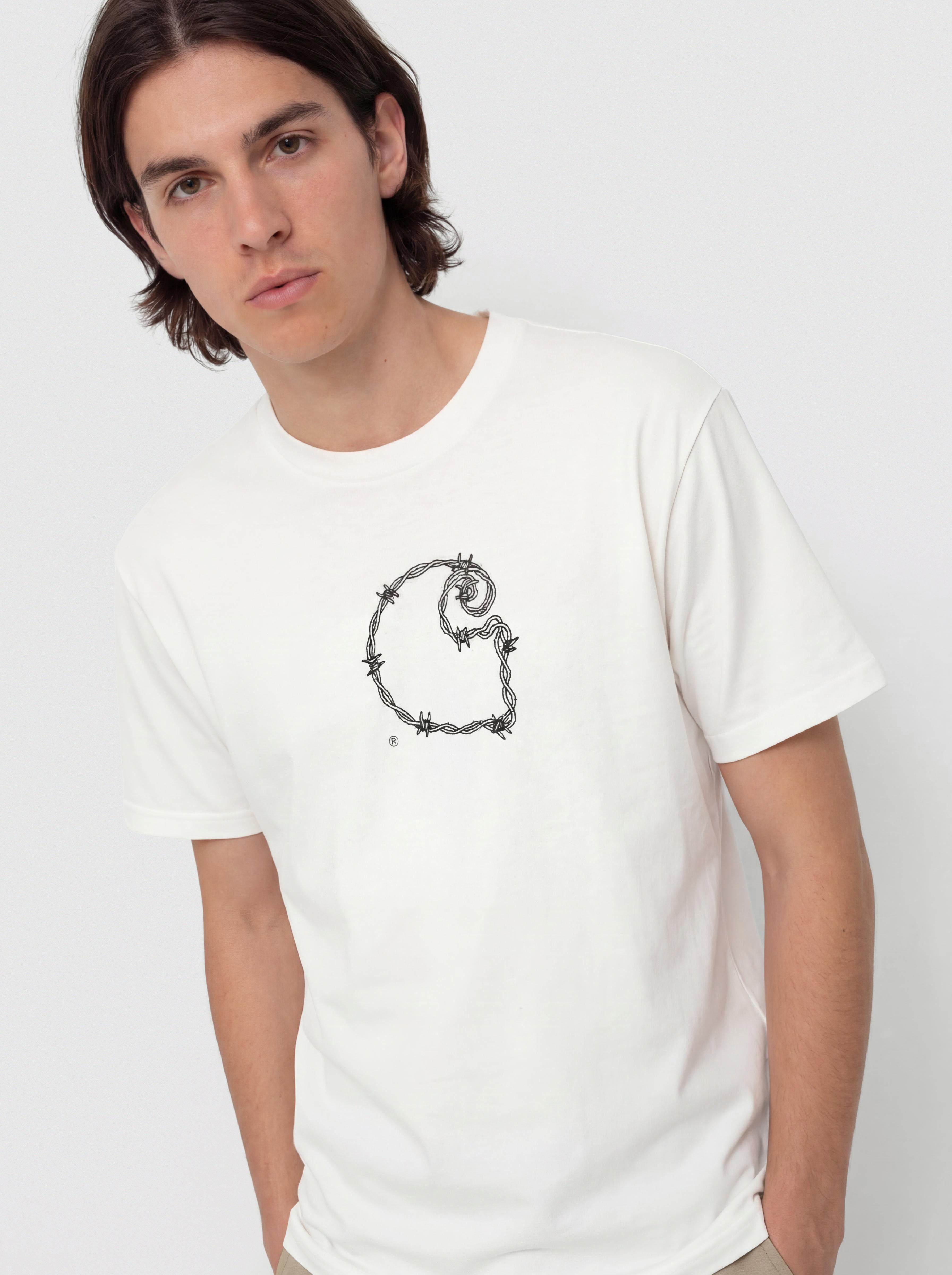T-shirt Carhartt WIP Barbwire C (white)