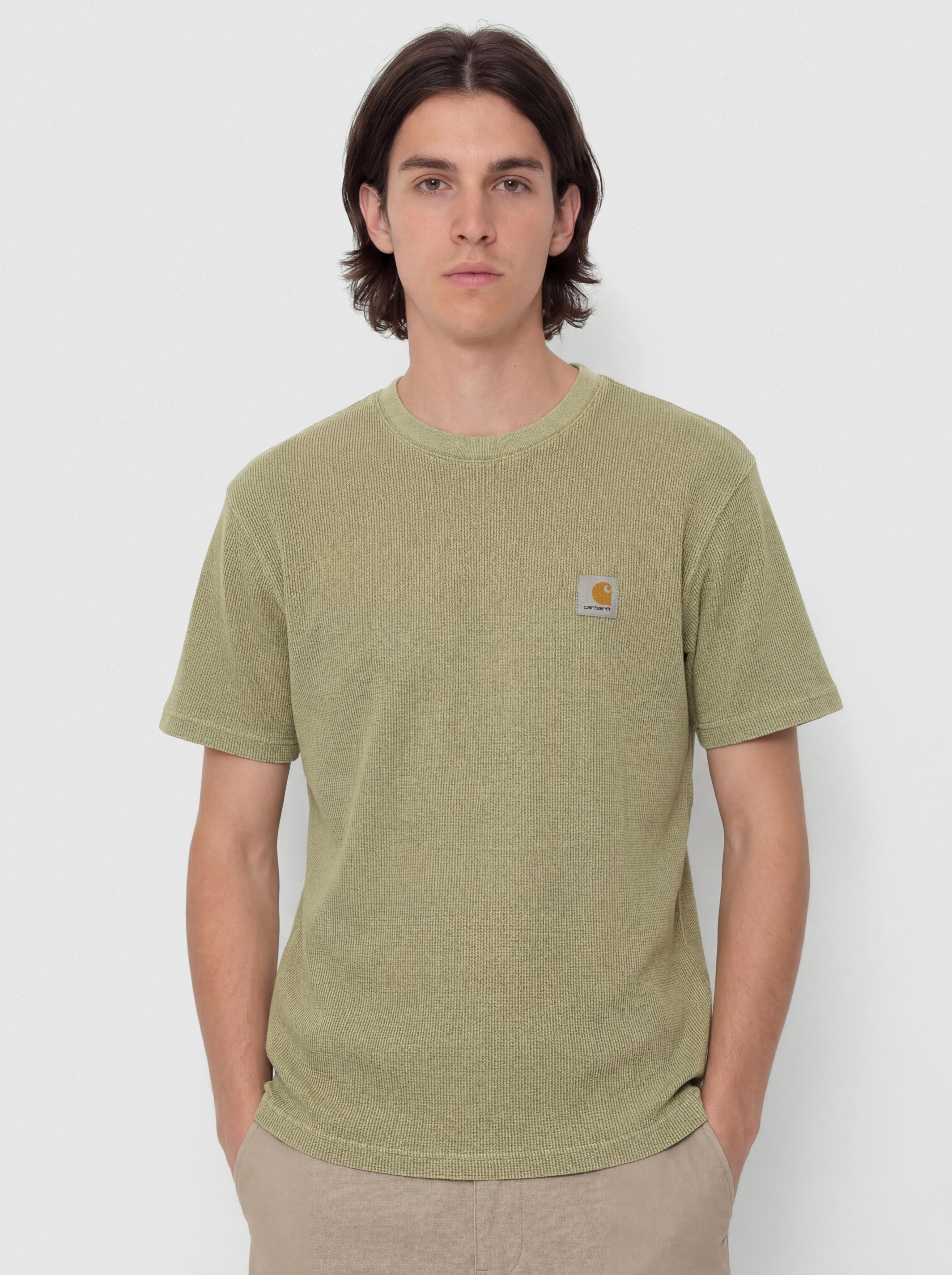T-shirt Carhartt WIP Nelson Waffle (gentle green)