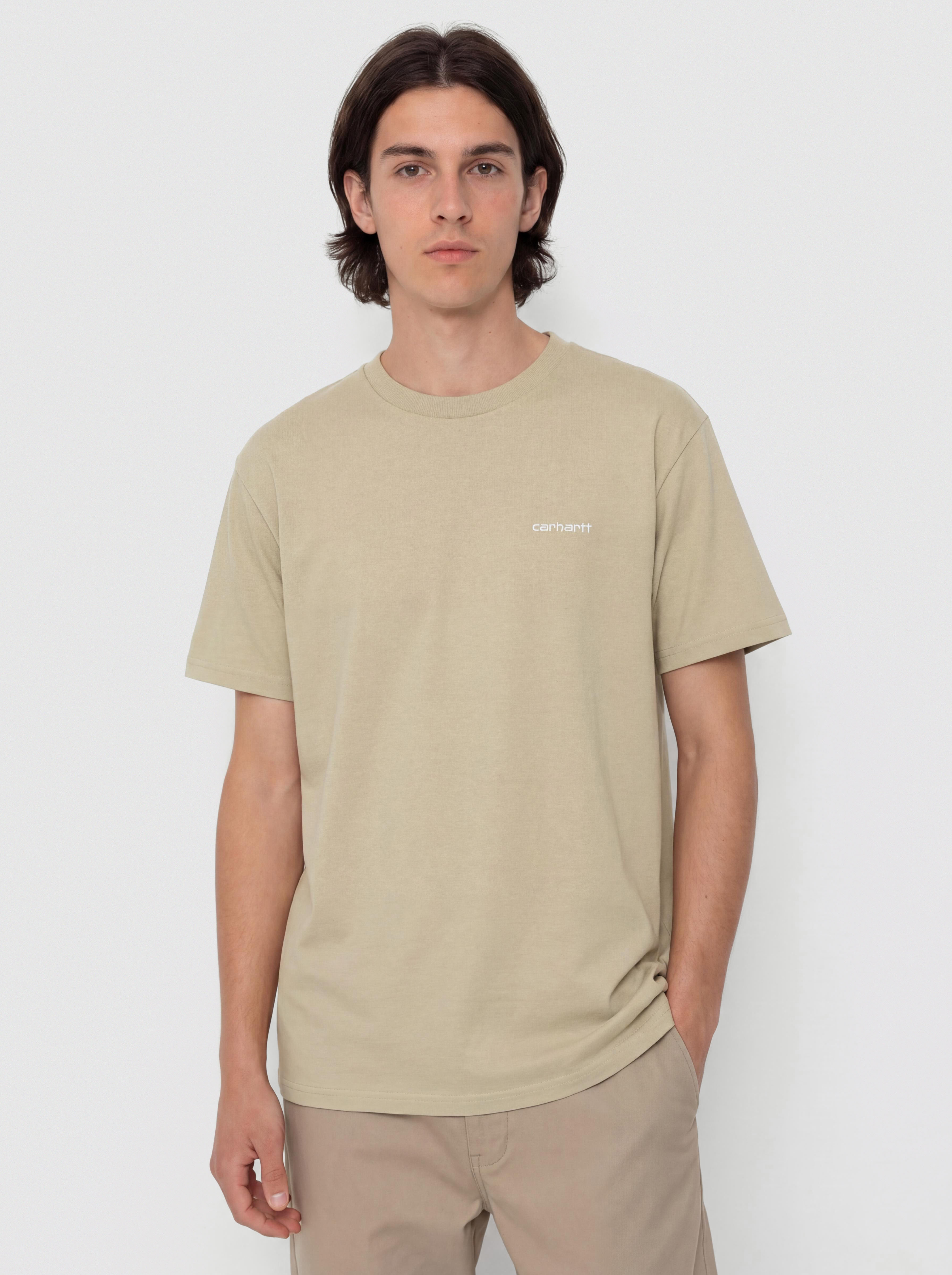 T-shirt Carhartt WIP Script Embroidery (barchan/white)