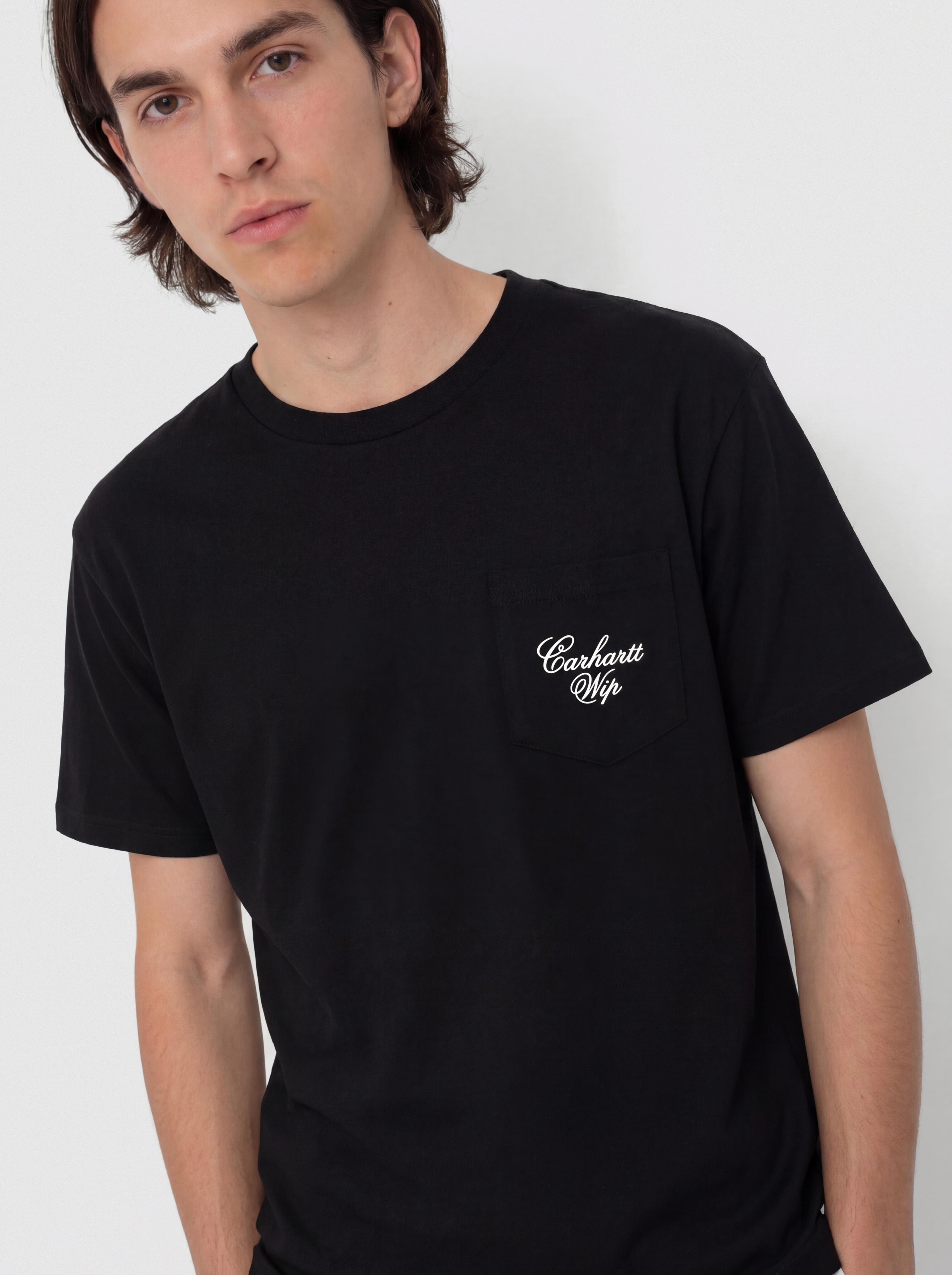 T-shirt Carhartt WIP Longhand Pocket (black/white)