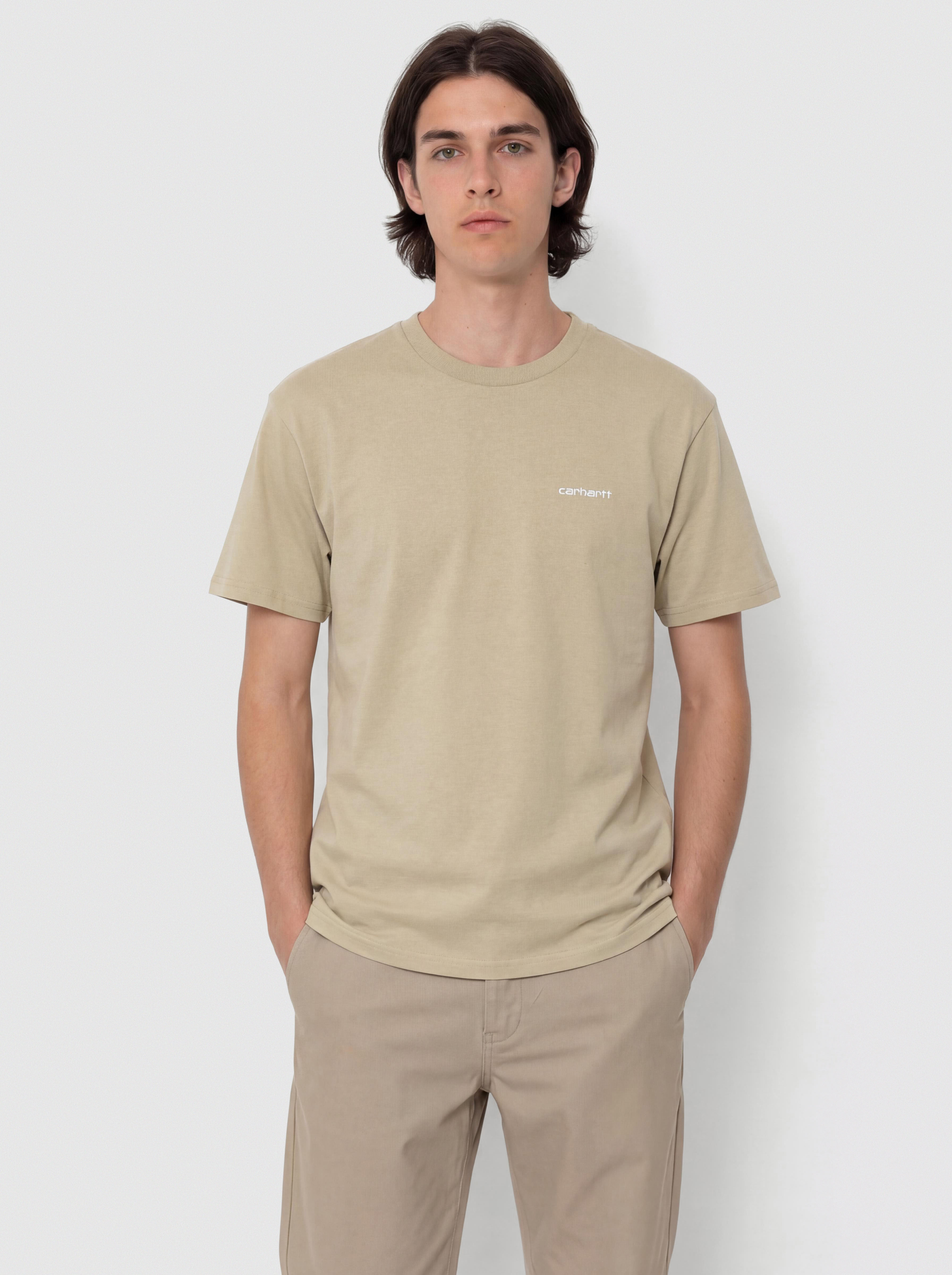 T-shirt Carhartt WIP Script Embroidery (barchan/white)