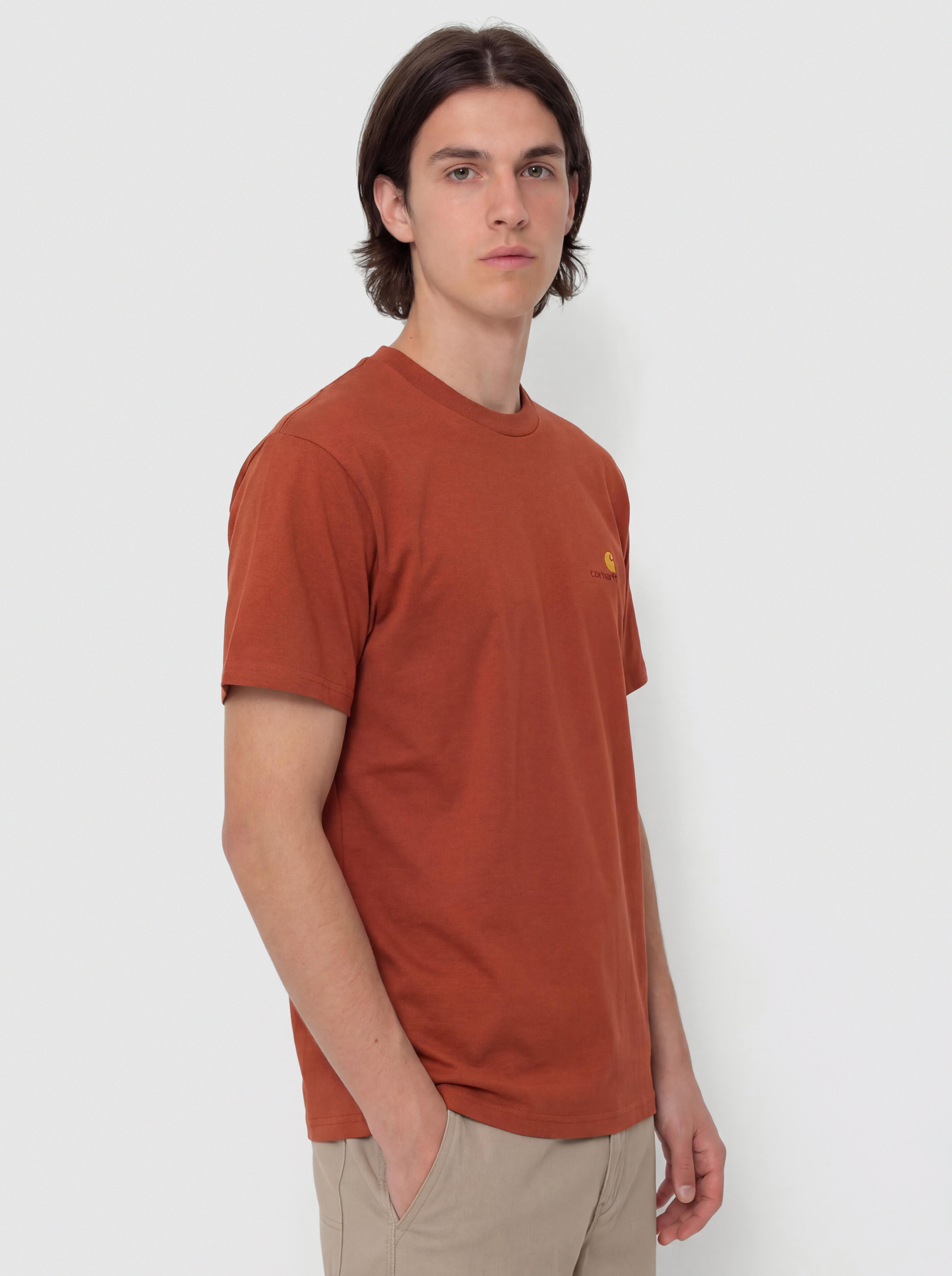 T-shirt Carhartt WIP American Script (oxide red)