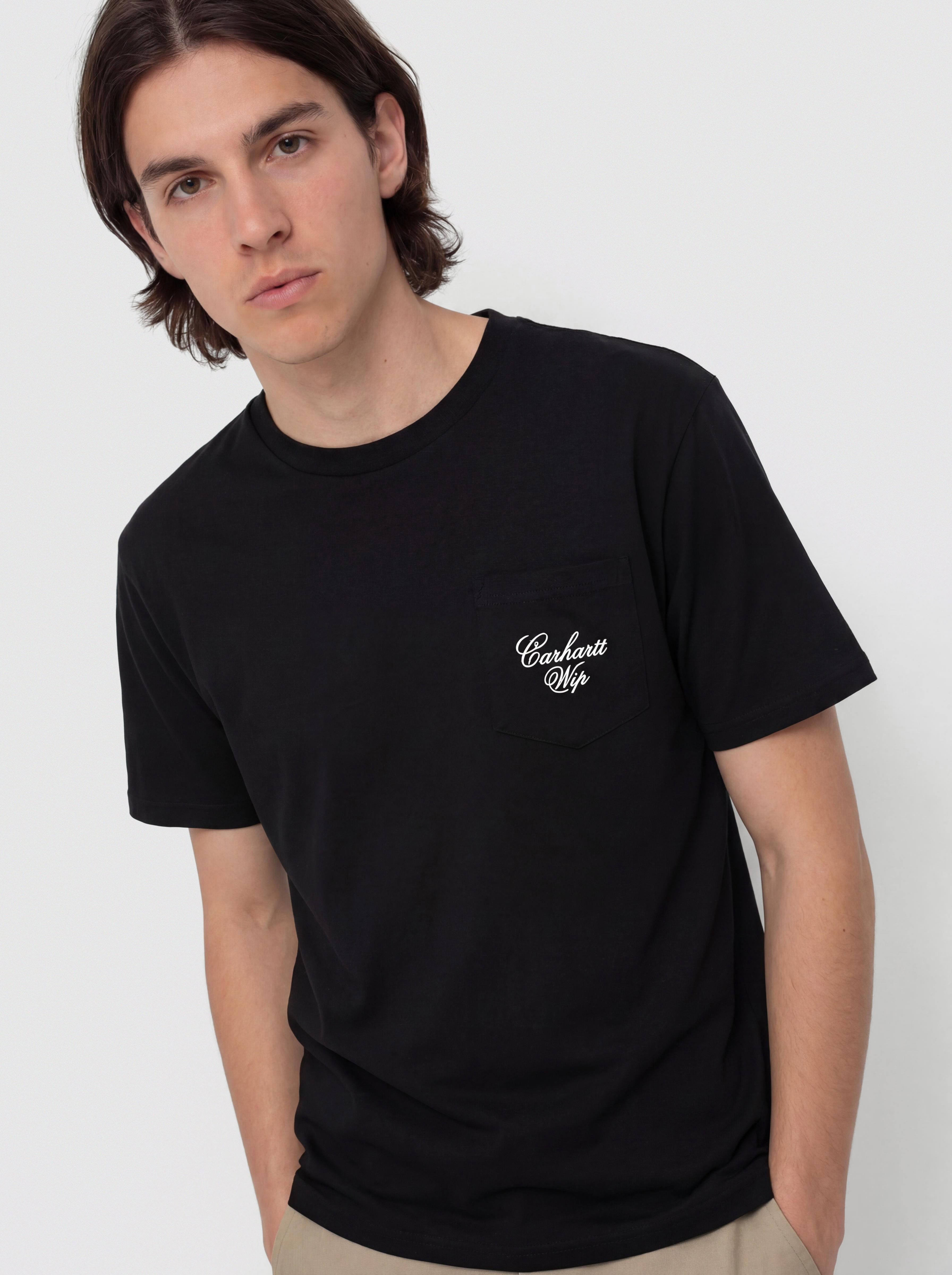 T-shirt Carhartt WIP Longhand Pocket (black/white)