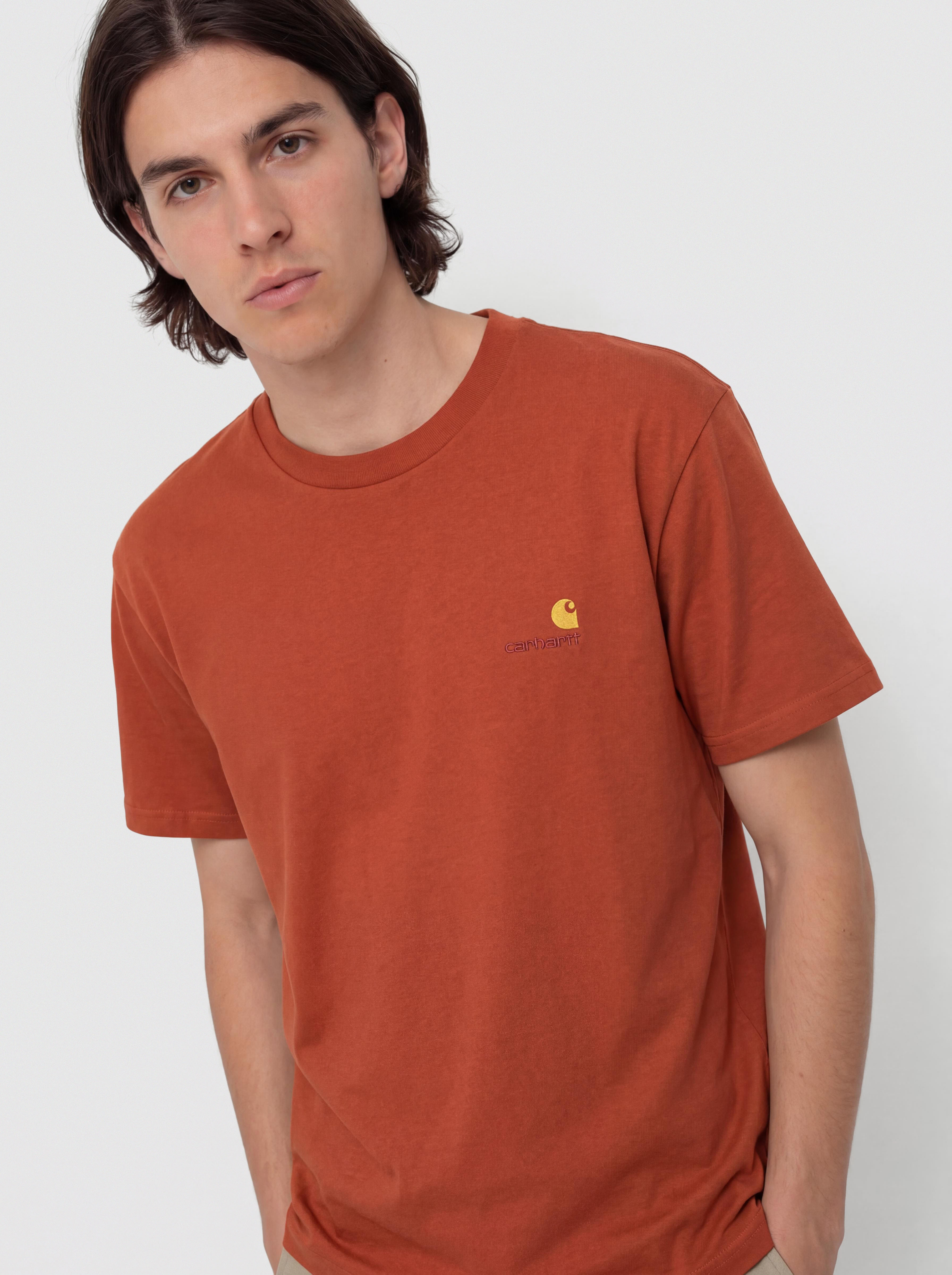 T-shirt Carhartt WIP American Script (oxide red)
