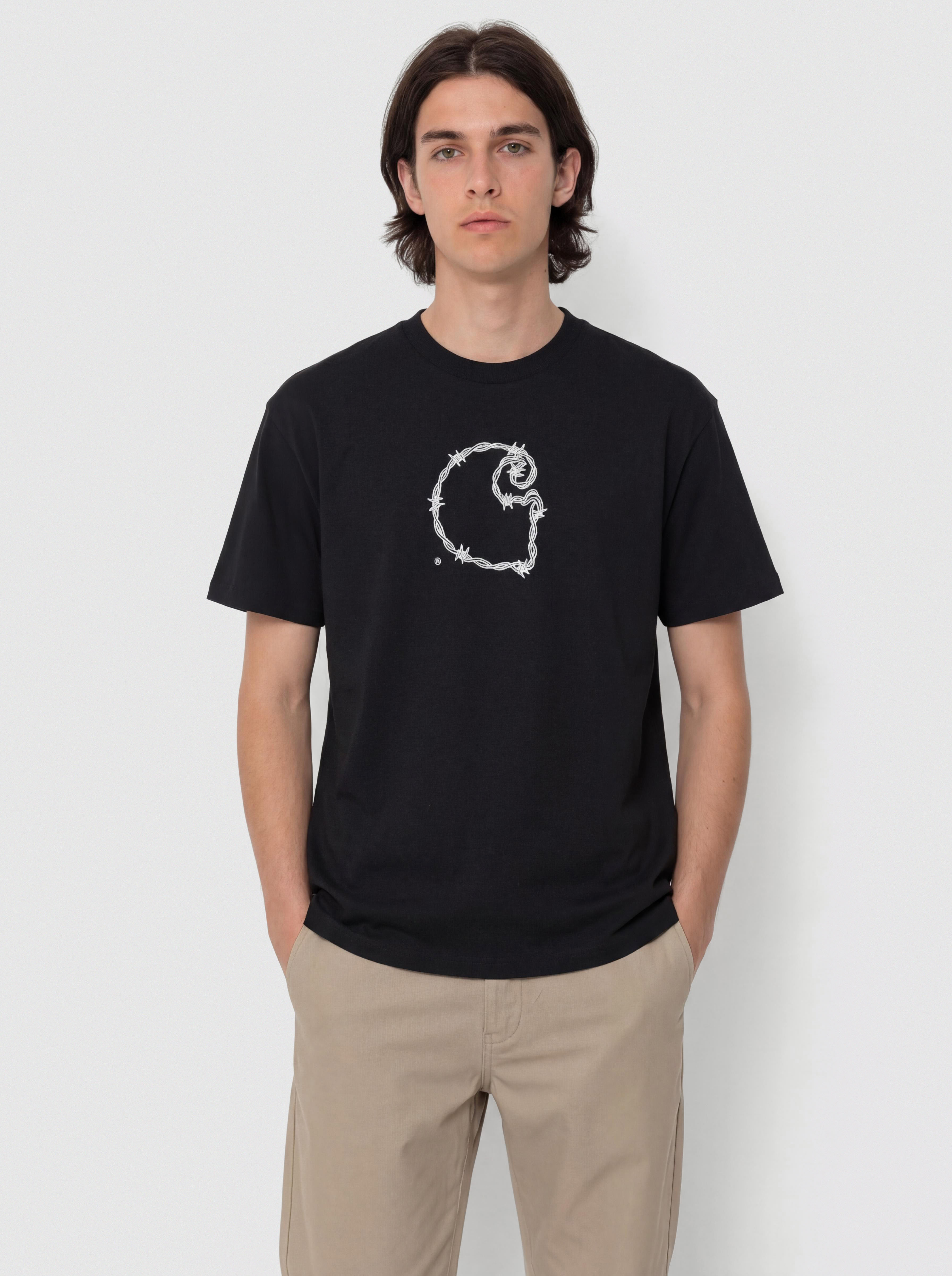 T-shirt Carhartt WIP Barbwire C (black)