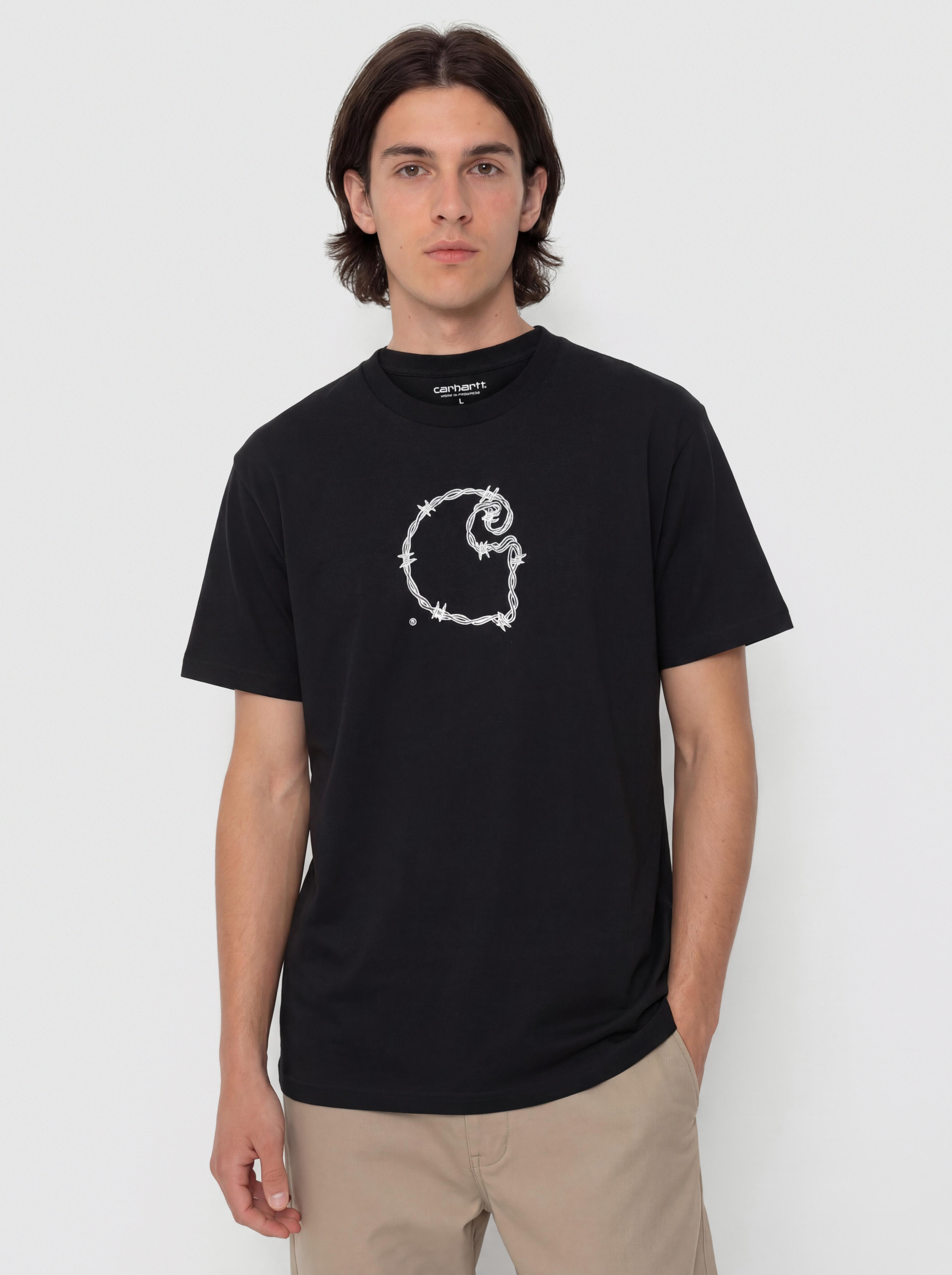T-shirt Carhartt WIP Barbwire C (black)
